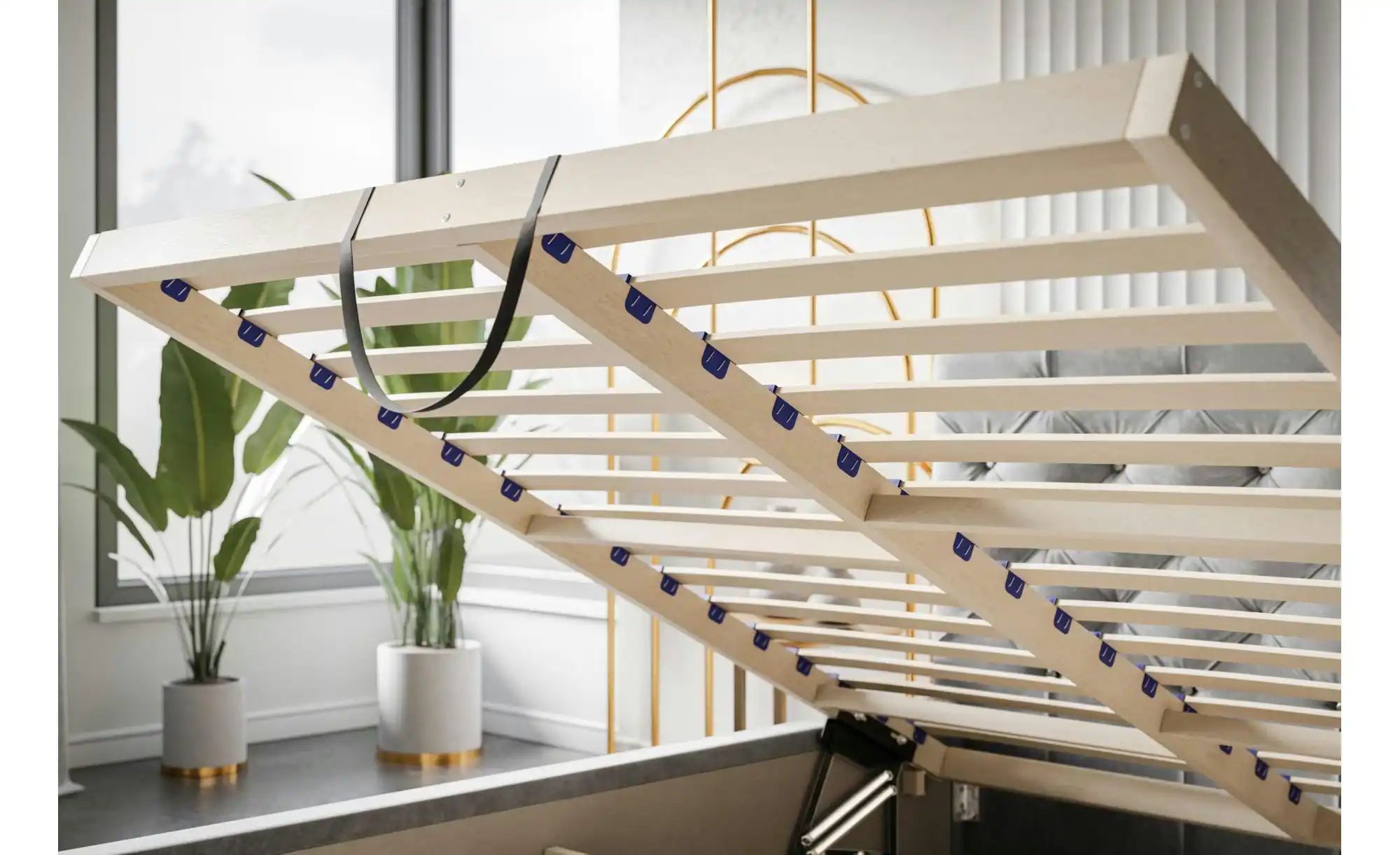 Thumbnail - Polsterbett mit Stauraum Preston ¦ grau ¦ Maße (cm): B: 200 H: 104 Betten > Polsterbetten - Höffner