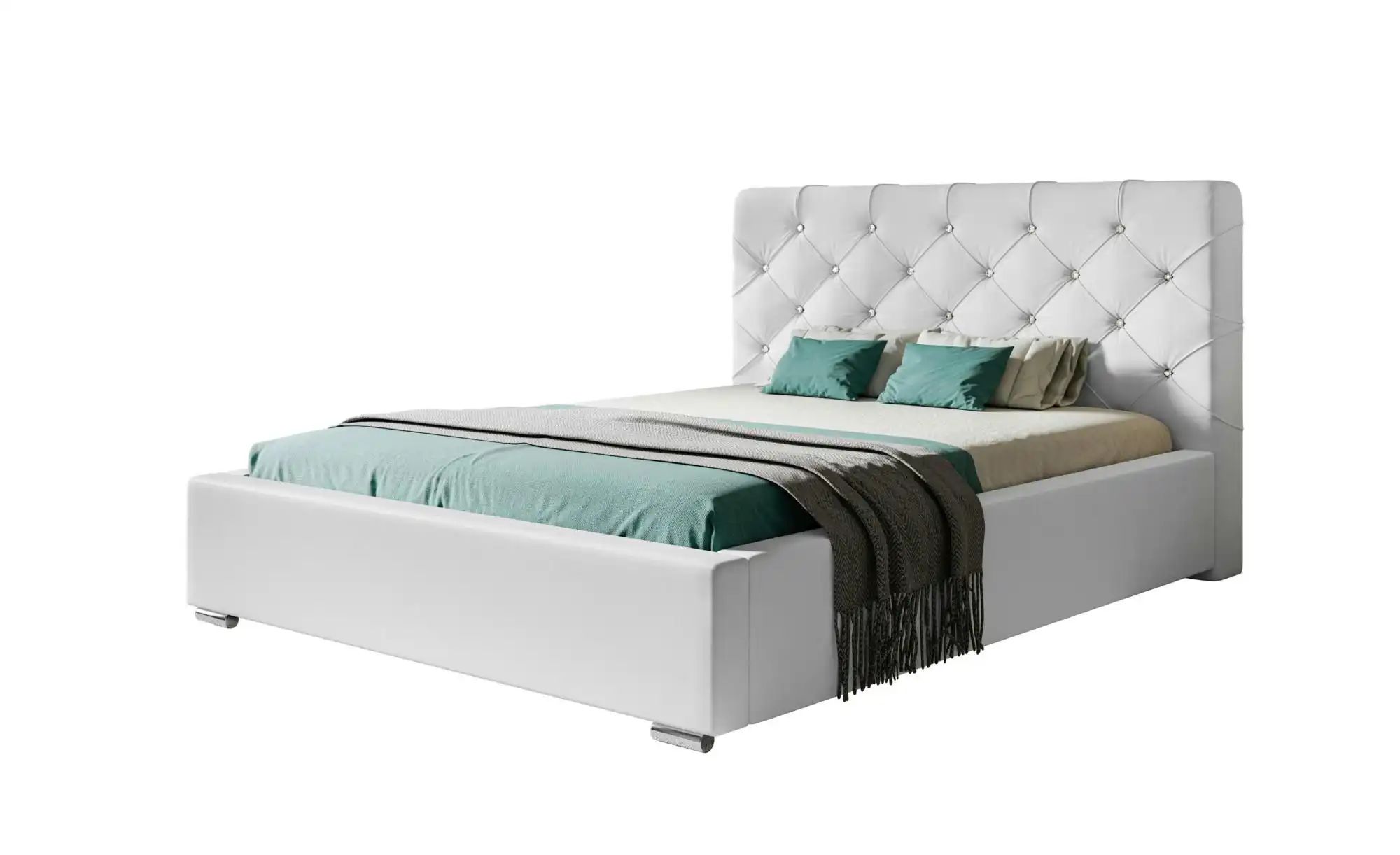 Polsterbett mit Stauraum Preston ¦ weiß ¦ Maße (cm): B: 180 H: 104 Betten > günstig online kaufen
