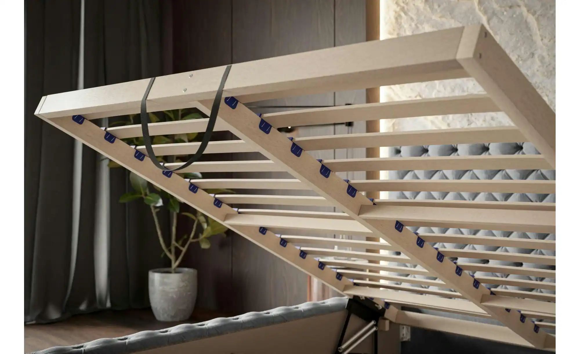 Thumbnail - Polsterbett mit Stauraum Wigan ¦ weiß ¦ Maße (cm): B: 203 H: 107 Betten > Polsterbetten - Höffner