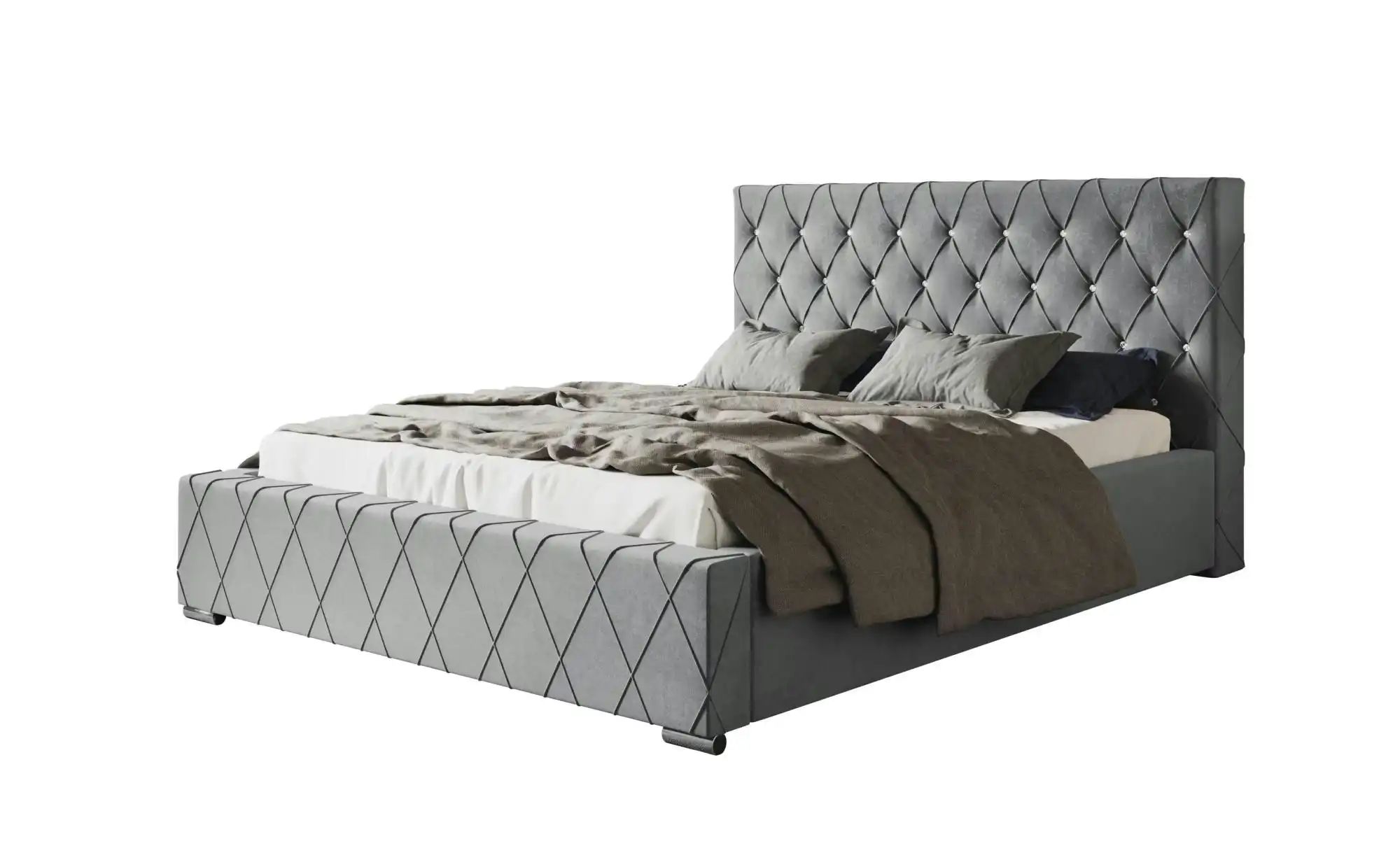 Polsterbett mit Stauraum Bury ¦ grau ¦ Maße (cm): B: 200 H: 104 Betten > Po günstig online kaufen
