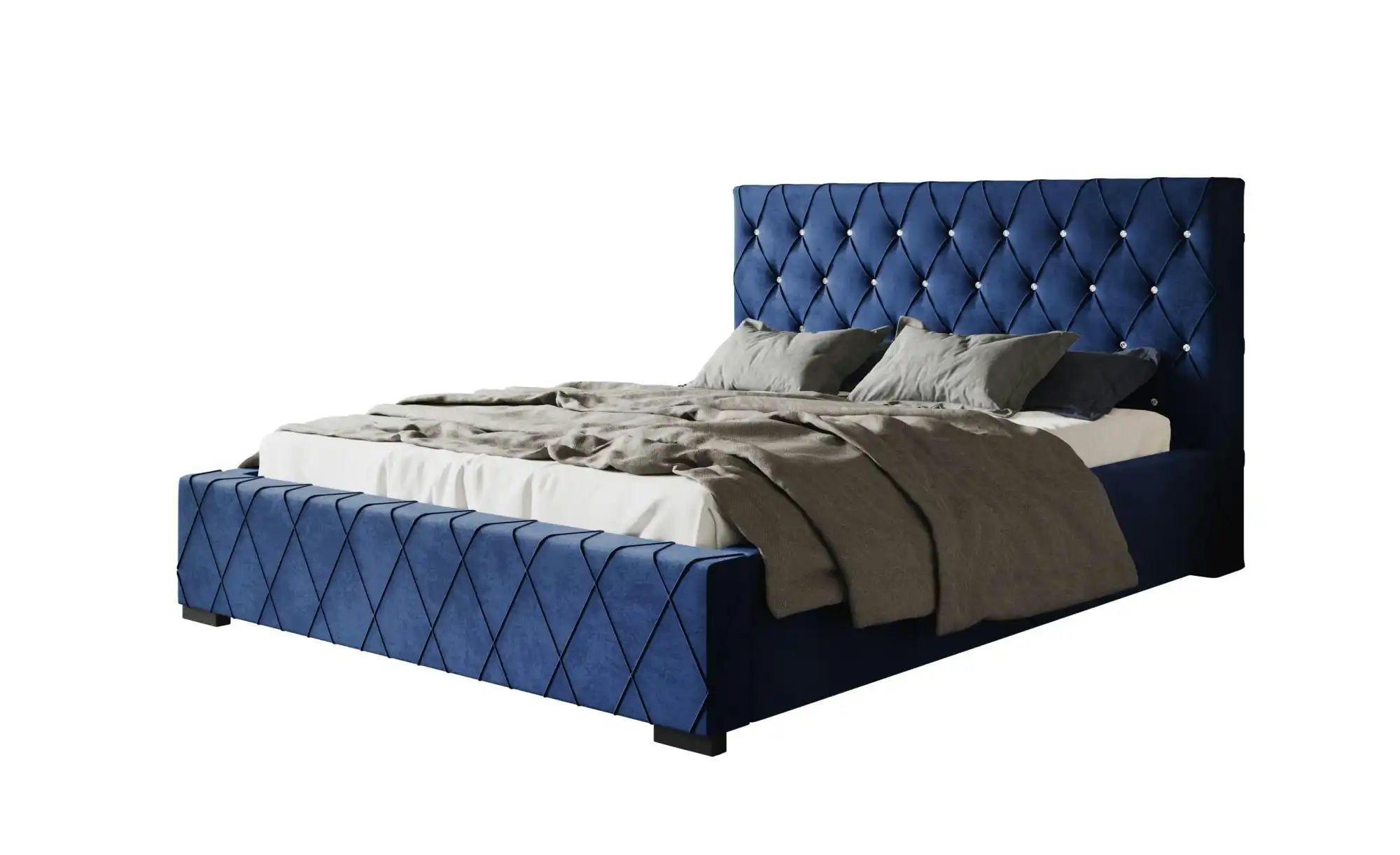 Polsterbett mit Stauraum Bury ¦ blau ¦ Maße (cm): B: 200 H: 104 Betten > Po günstig online kaufen