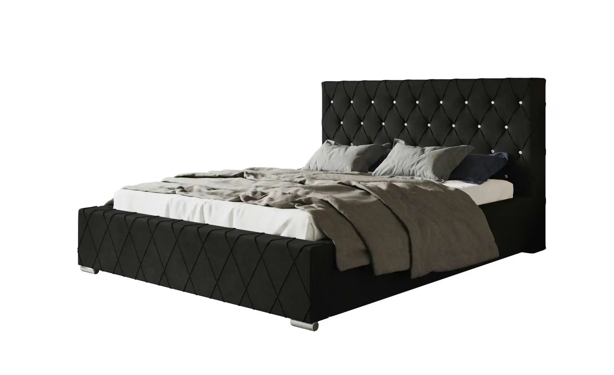 Polsterbett mit Stauraum Bury ¦ schwarz ¦ Maße (cm): B: 180 H: 104 Betten > günstig online kaufen