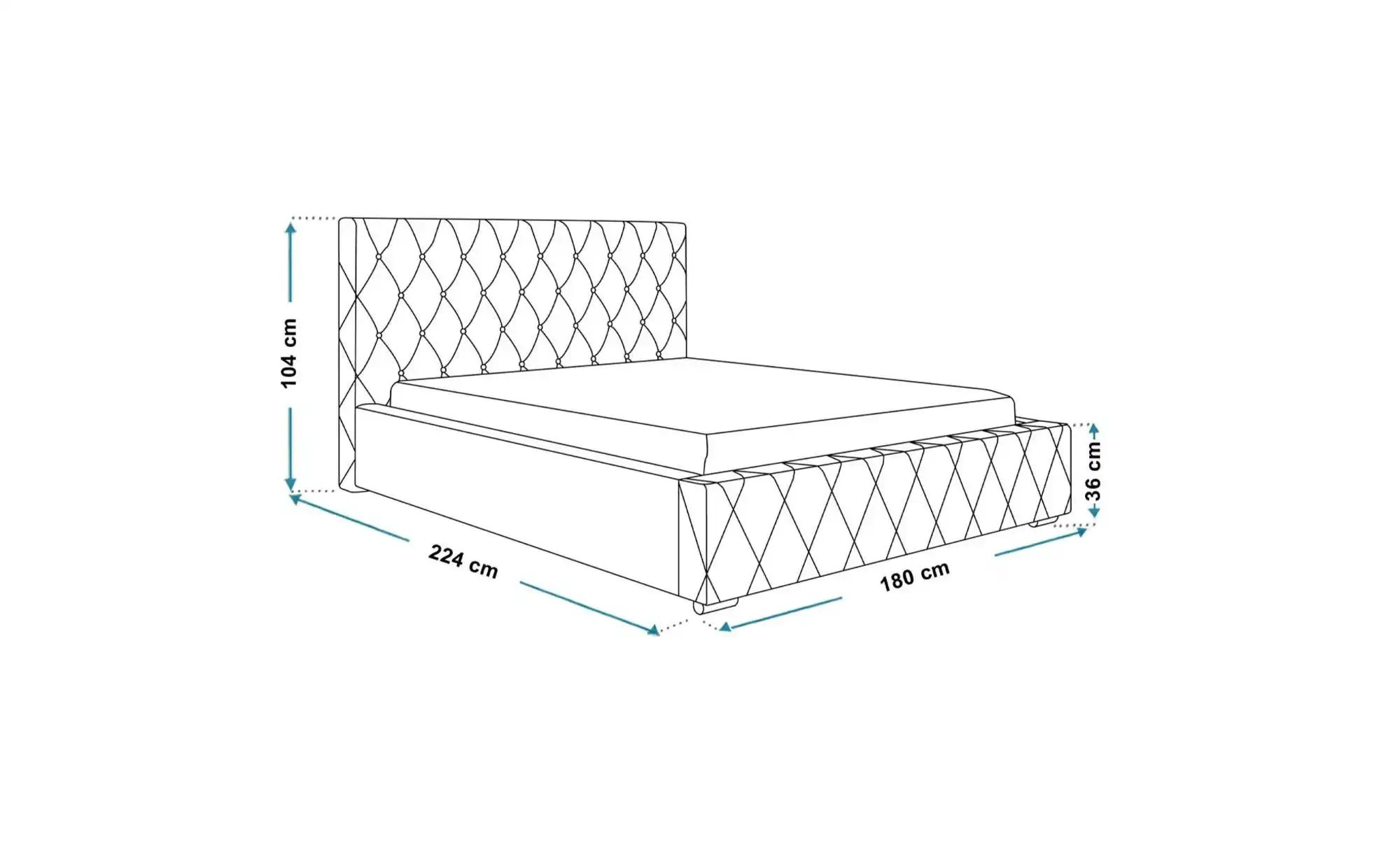 Thumbnail - Polsterbett mit Stauraum Bury ¦ grau ¦ Maße (cm): B: 180 H: 104 Betten > Polsterbetten - Höffner
