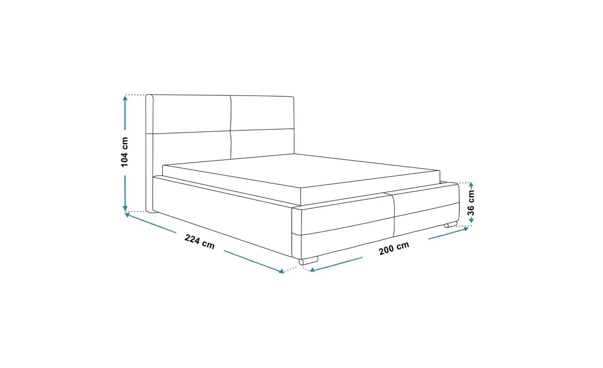 Polsterbett mit Stauraum Sale ¦ schwarz ¦ Maße (cm): H: 104 Betten > Polste günstig online kaufen