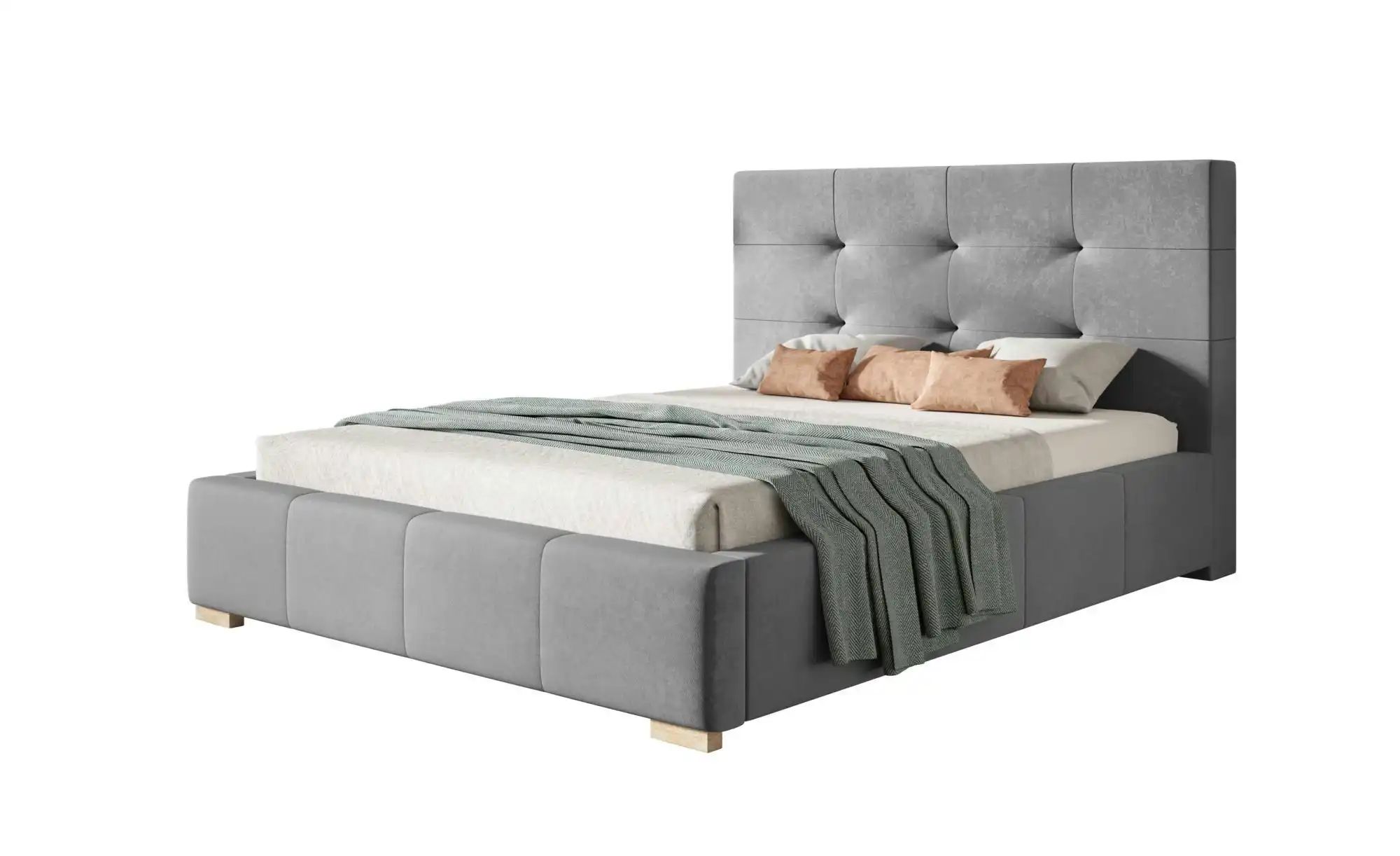 Polsterbett mit Stauraum Bristol ¦ grau ¦ Maße (cm): B: 200 H: 104 Betten > günstig online kaufen