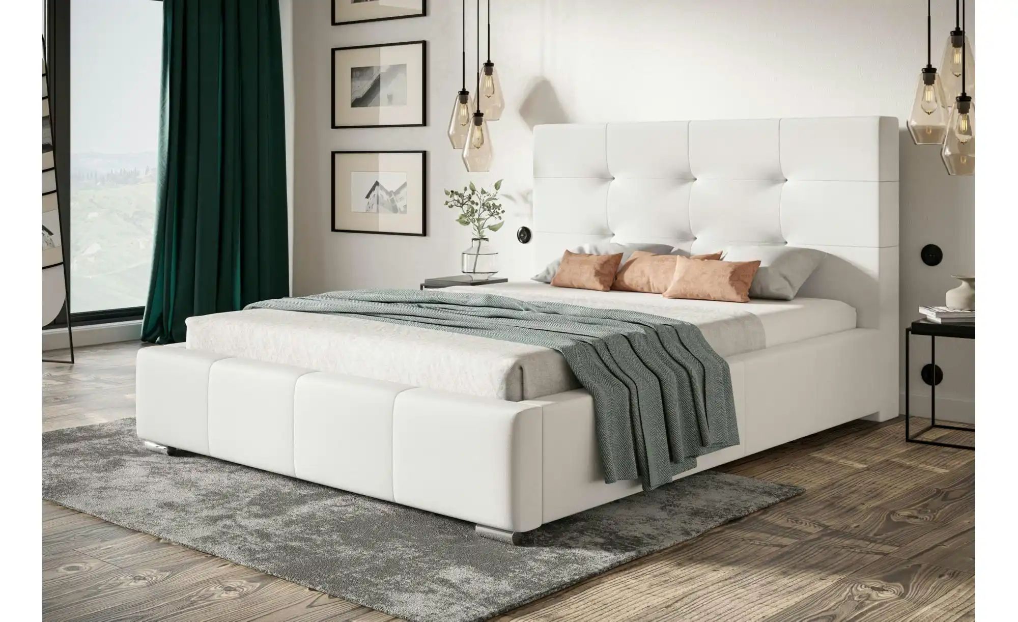 Polsterbett mit Stauraum Bristol ¦ weiß ¦ Maße (cm): B: 160 H: 104 Betten > günstig online kaufen