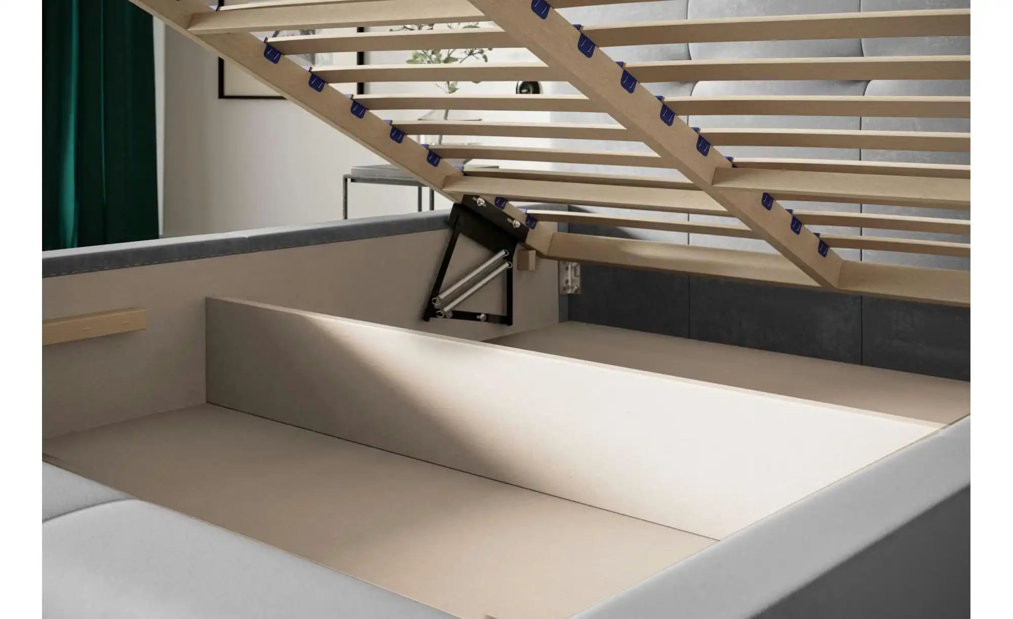 Thumbnail - Polsterbett mit Stauraum Bristol ¦ grün ¦ Maße (cm): B: 180 H: 104 Betten > Polsterbetten - Höffner