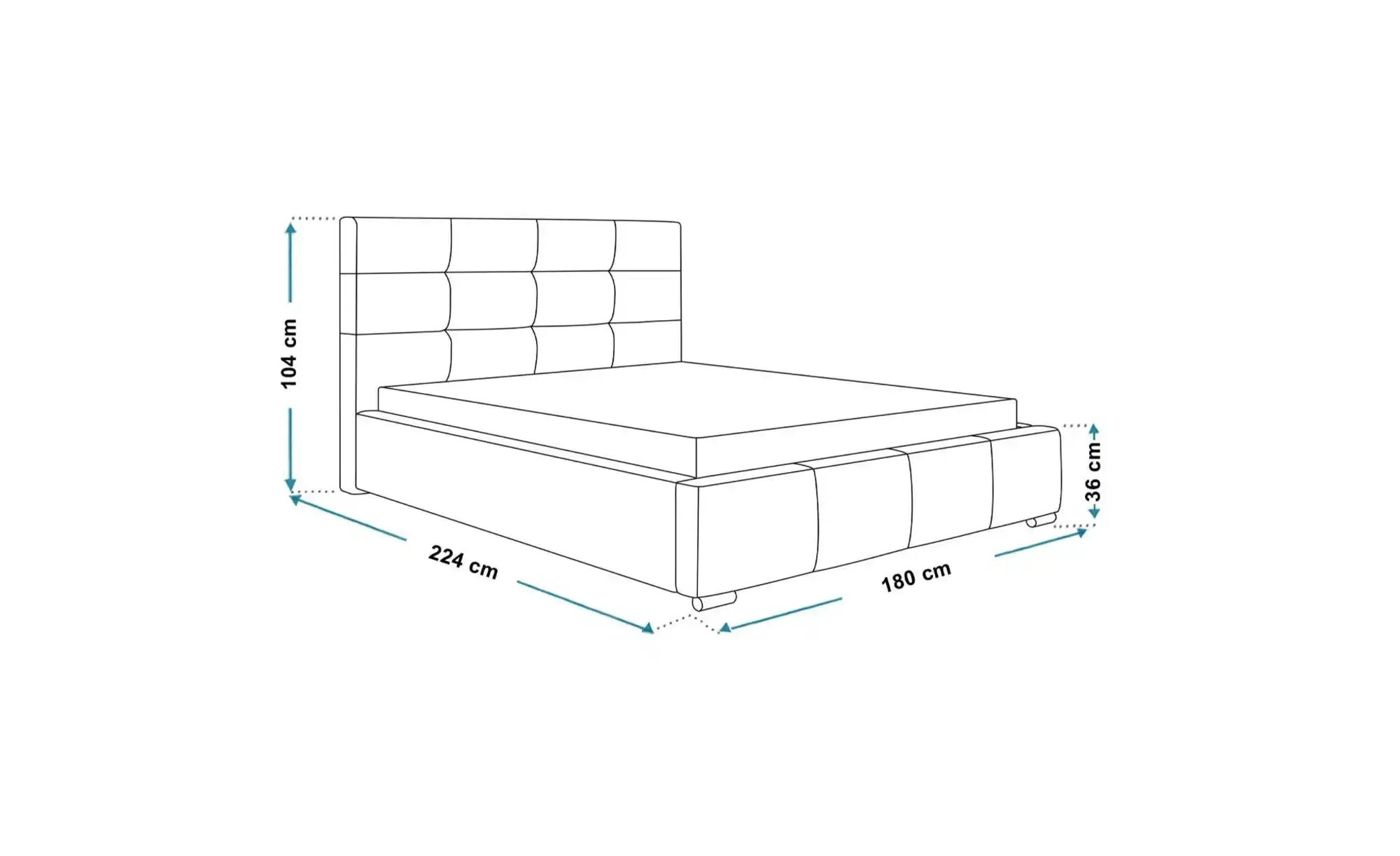 Polsterbett mit Stauraum Bristol ¦ grau ¦ Maße (cm): B: 180 H: 104 Betten > günstig online kaufen