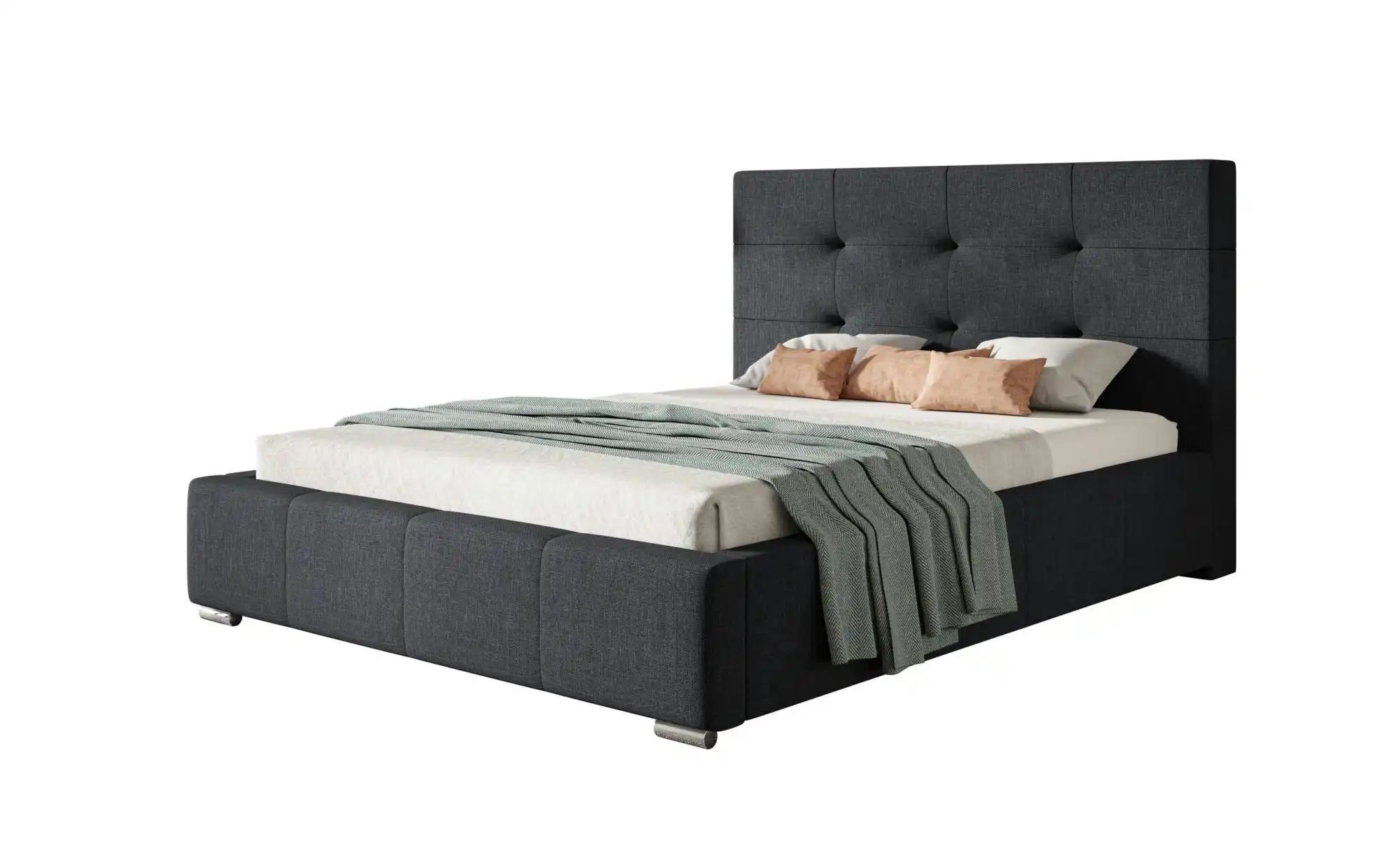 Polsterbett mit Stauraum Bristol ¦ grau ¦ Maße (cm): B: 180 H: 104 Betten > günstig online kaufen