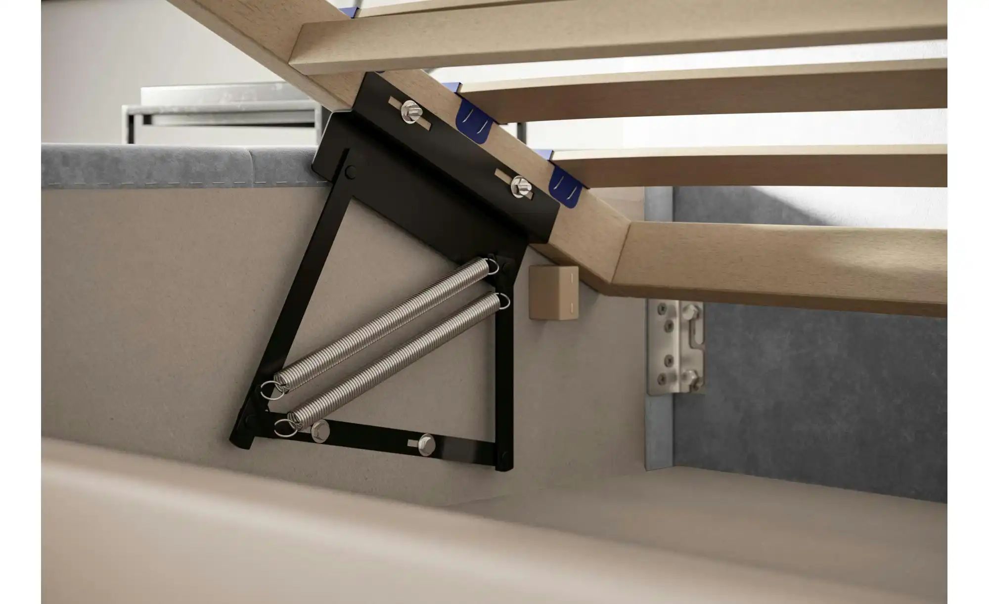 Polsterbett mit Stauraum Bristol ¦ blau ¦ Maße (cm): B: 200 H: 104 Betten > günstig online kaufen