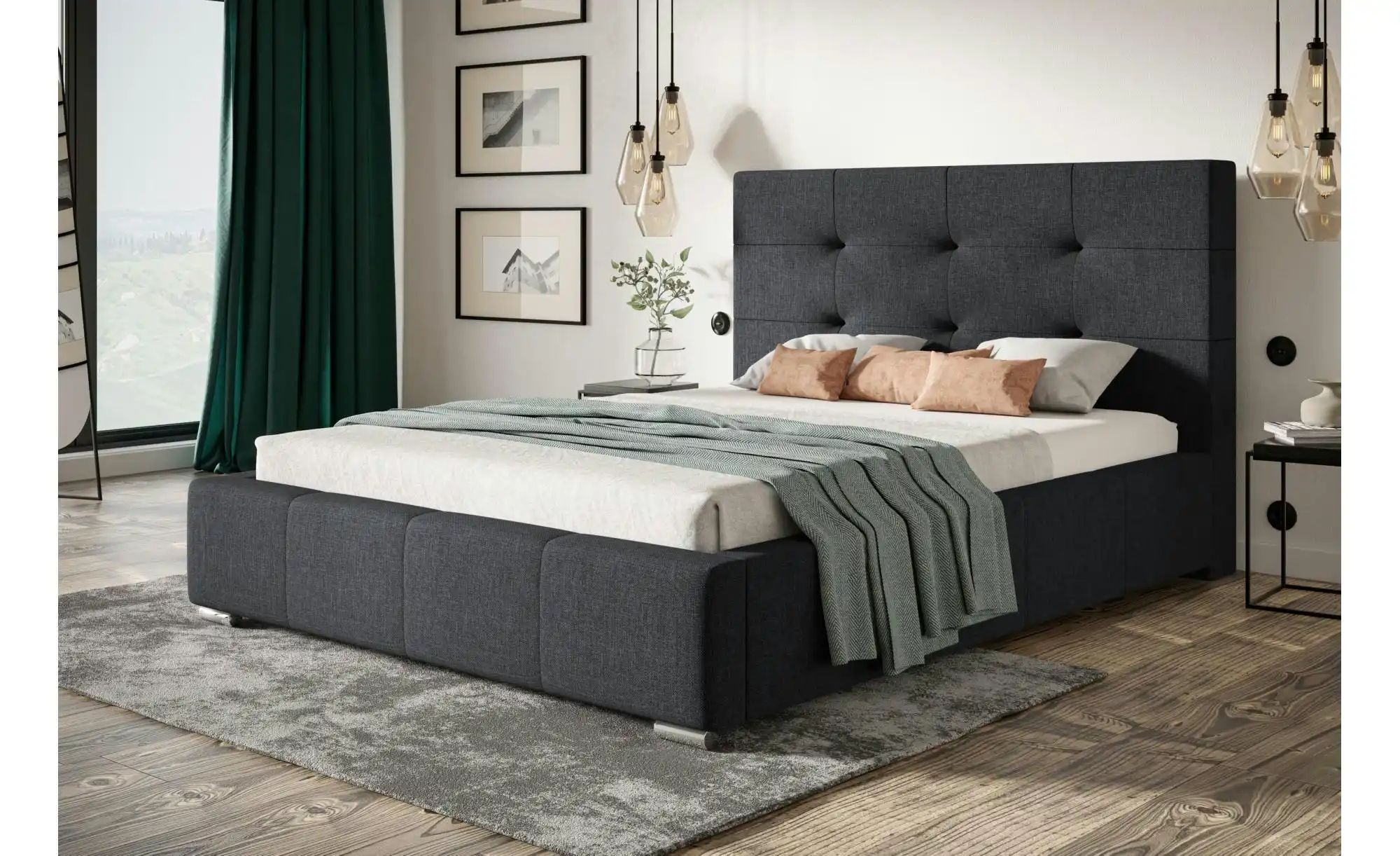 Polsterbett mit Stauraum Bristol ¦ grau ¦ Maße (cm): B: 200 H: 104 Betten > günstig online kaufen