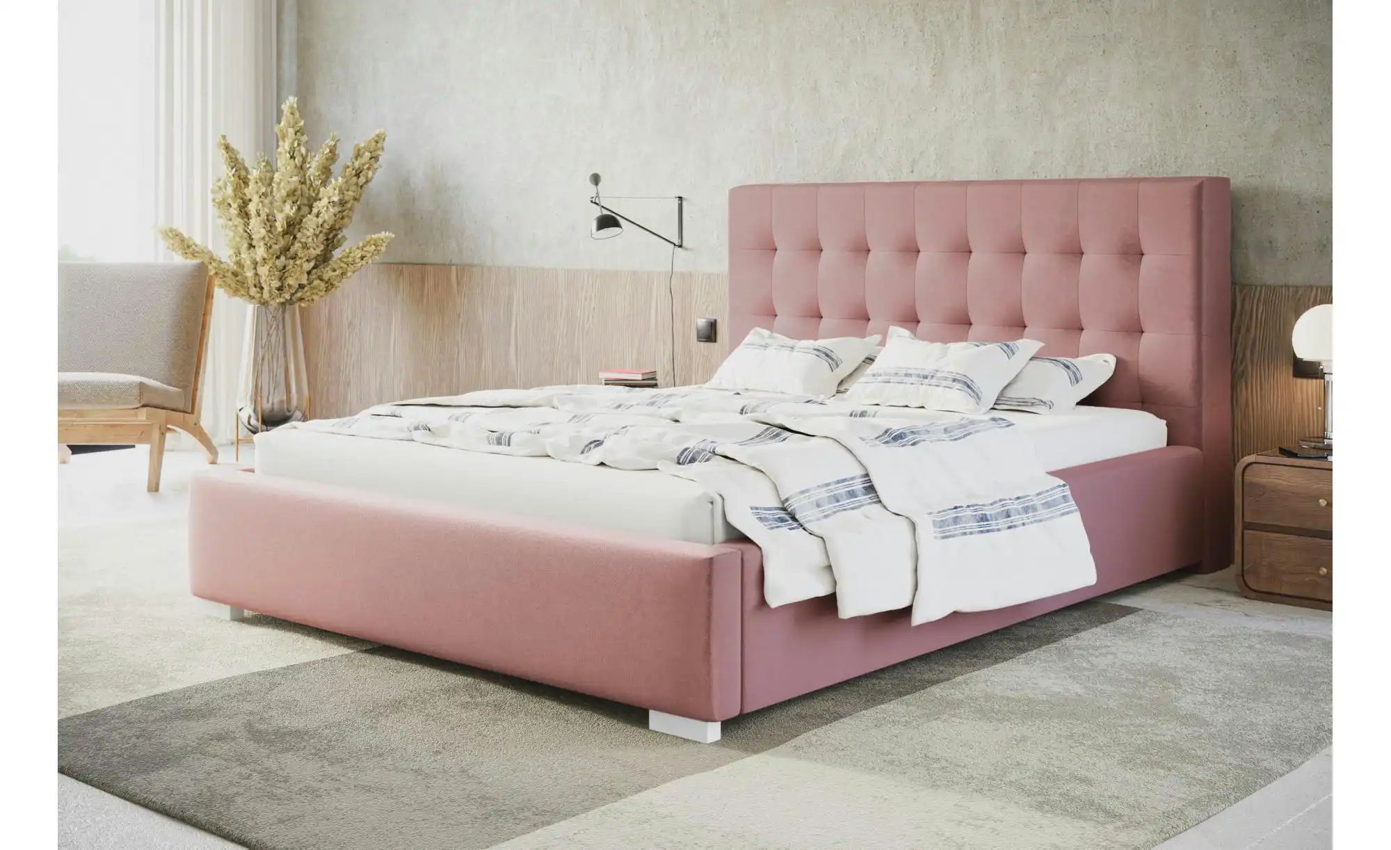 Thumbnail - Polsterbett mit Stauraum Crawley ¦ rosa/pink ¦ Maße (cm): B: 160 H: 104 Betten > Polsterbetten - Höffner