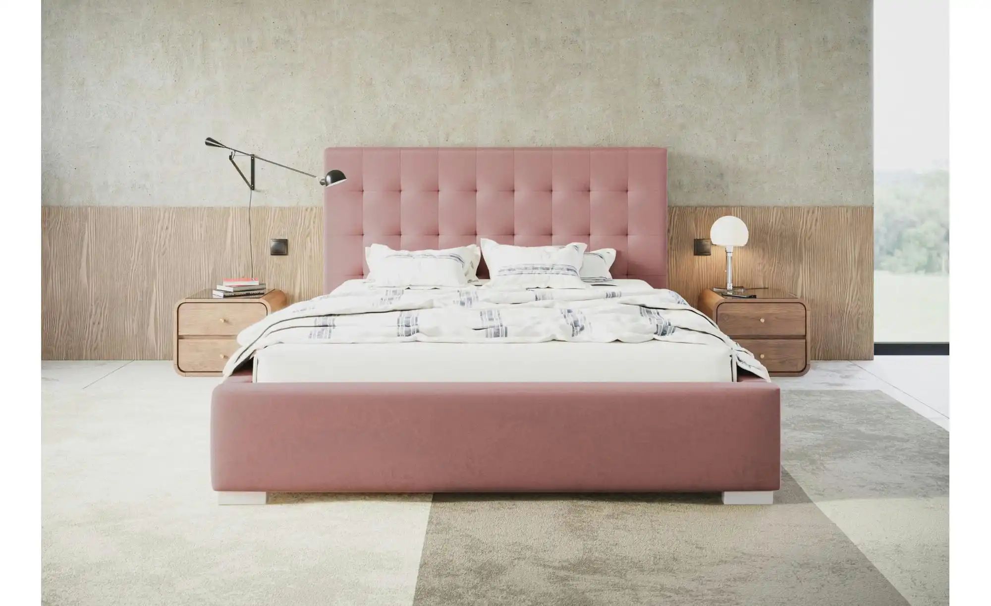 Thumbnail - Polsterbett mit Stauraum Crawley ¦ rosa/pink ¦ Maße (cm): B: 160 H: 104 Betten > Polsterbetten - Höffner