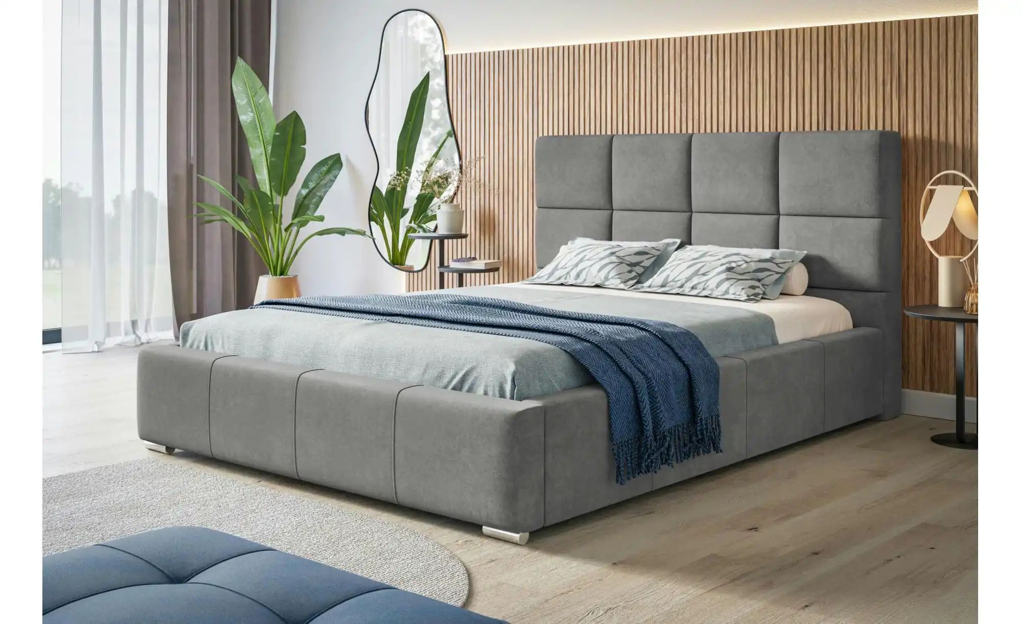 Polsterbett mit Stauraum Poole ¦ grau ¦ Maße (cm): B: 180 H: 104 Betten > P günstig online kaufen