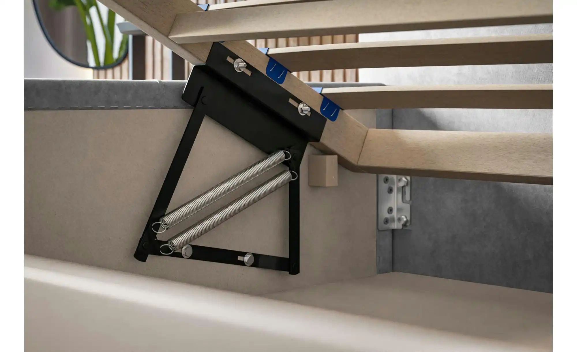 Thumbnail - Polsterbett mit Stauraum Poole ¦ grau ¦ Maße (cm): B: 160 H: 104 Betten > Polsterbetten - Höffner