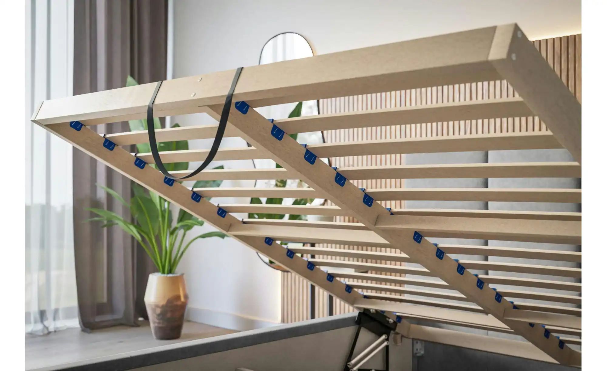 Thumbnail - Polsterbett mit Stauraum Poole ¦ blau ¦ Maße (cm): B: 160 H: 104 Betten > Polsterbetten - Höffner