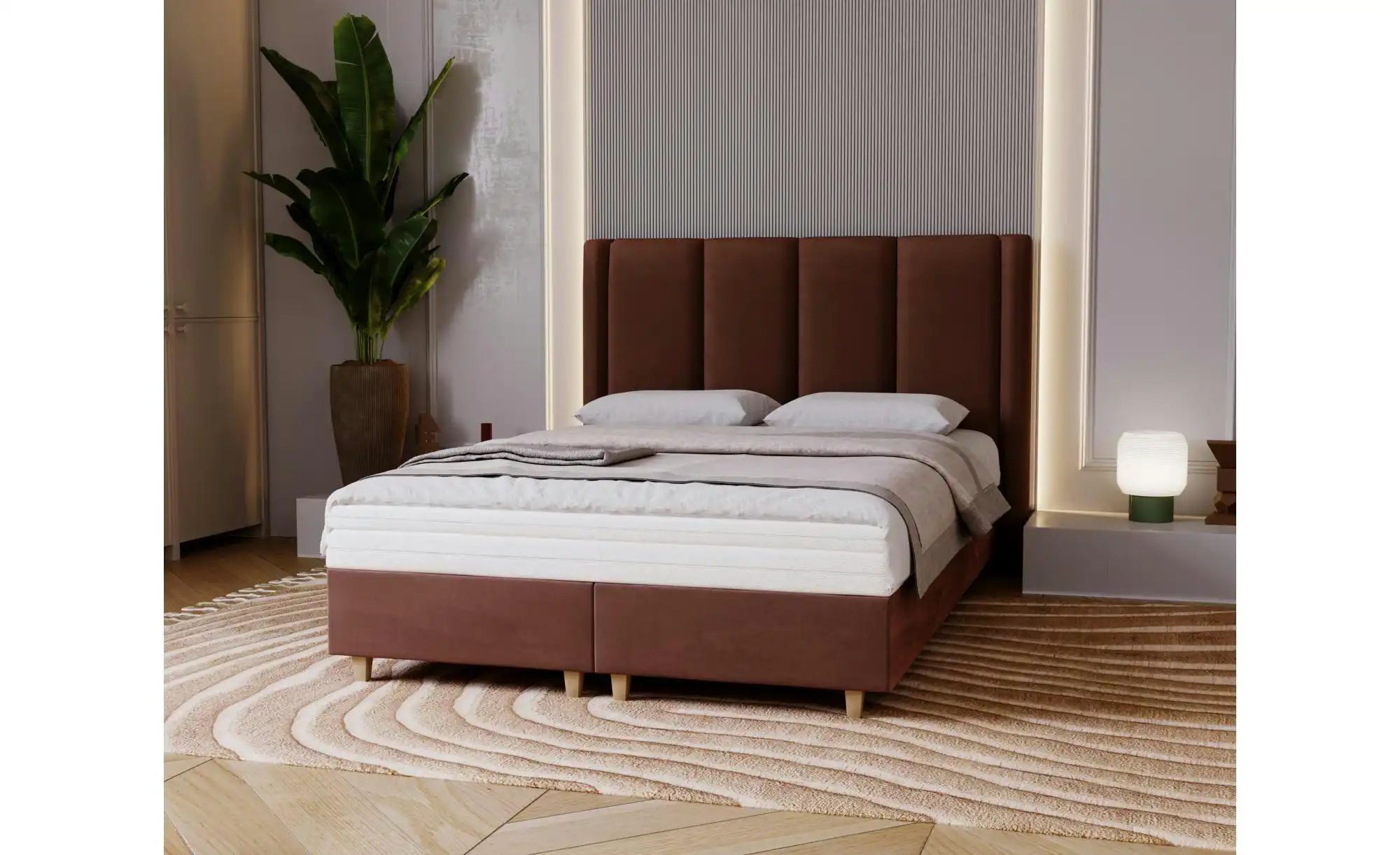 Boxbett mit Matratze Madeley ¦ braun ¦ Maße (cm): B: 220 H: 110 Betten > Po günstig online kaufen