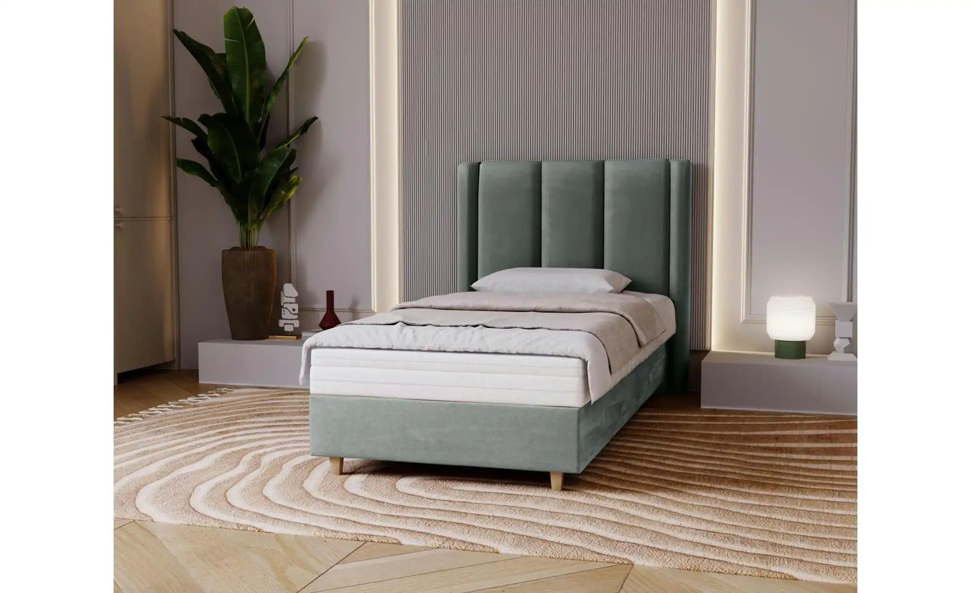 Boxbett mit Matratze Madeley ¦ grau ¦ Maße (cm): B: 110 H: 110 Betten > Pol günstig online kaufen