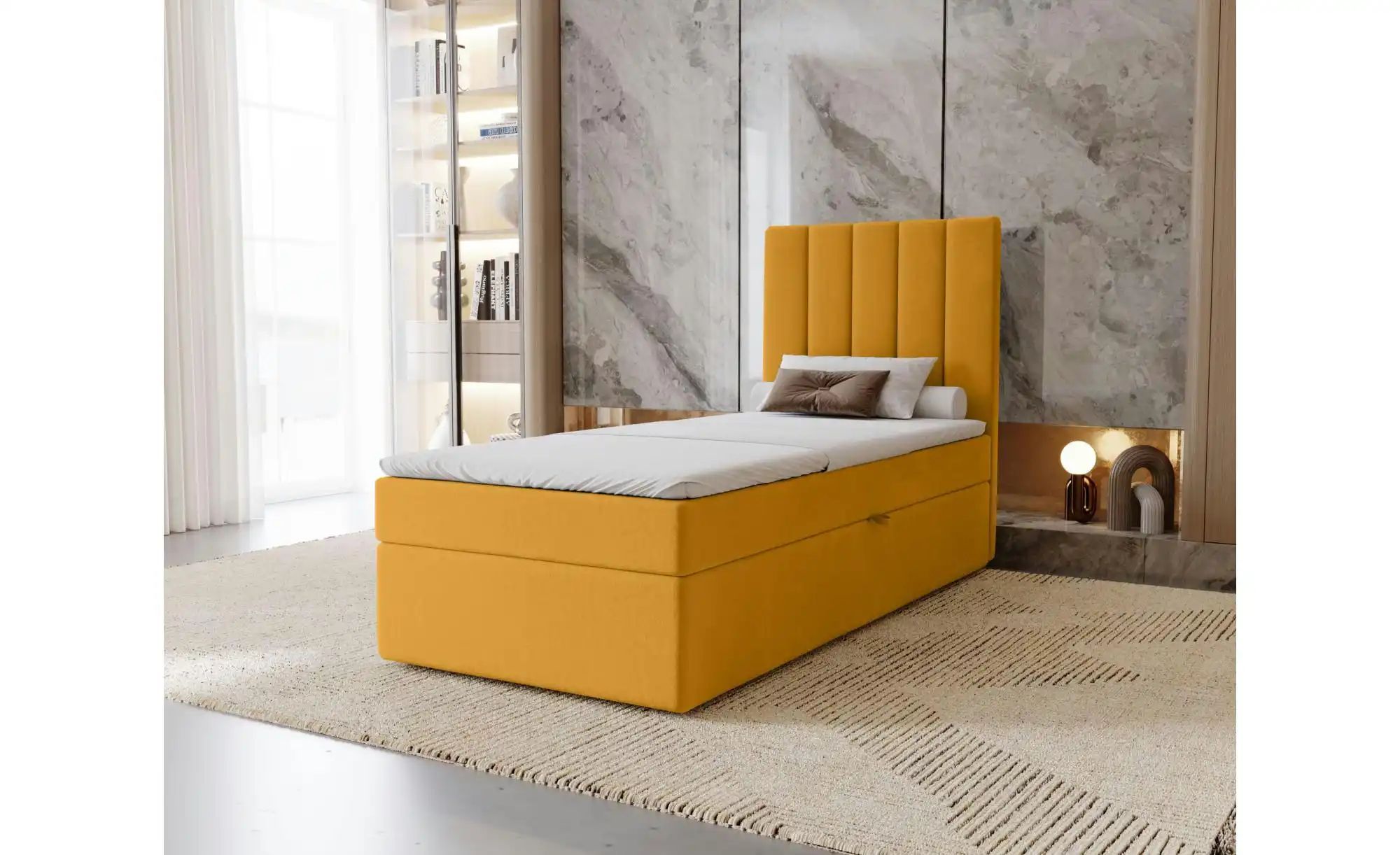 Thumbnail - Boxbett mit Stauraum Nelia ¦ gelb ¦ Maße (cm): B: 102 H: 124 Betten > Polsterbetten - Höffner