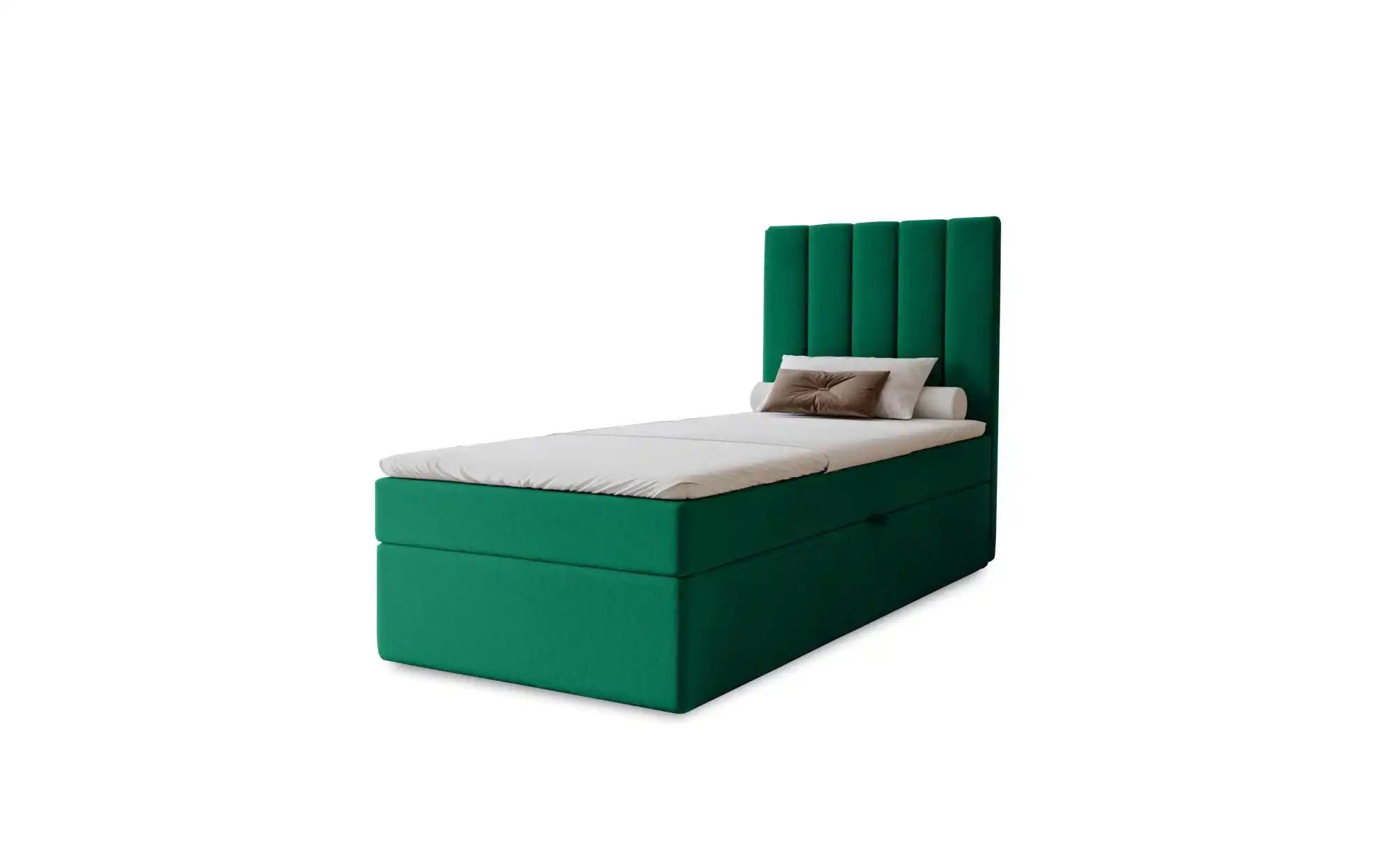 Boxbett mit Stauraum  Nelia ¦ grün ¦ Maße (cm): B: 92 H: 124 Betten > Polst günstig online kaufen