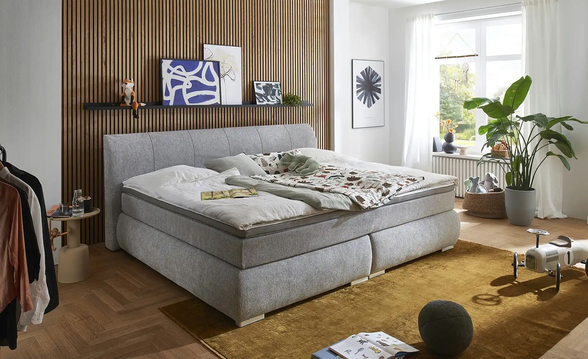Thumbnail - Familien-Boxspringbett Flamborough ¦ grau ¦ Maße (cm): B: 248 H: 108 Betten > Doppelbetten > Sonstige Doppelbetten - Hö...