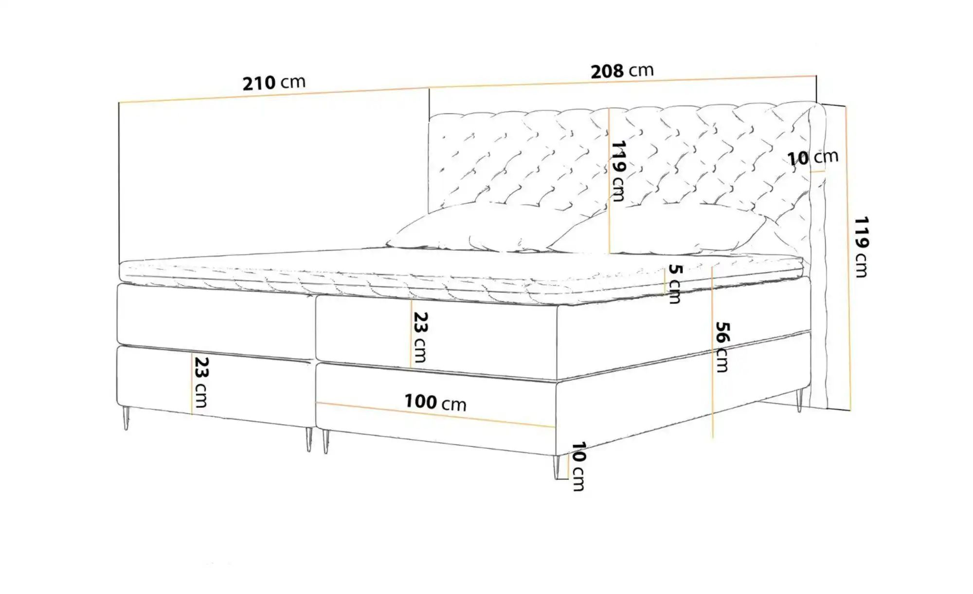 Boxbett mit Stauraum Belford ¦ braun ¦ Maße (cm): H: 119 Betten > Komfortbe günstig online kaufen