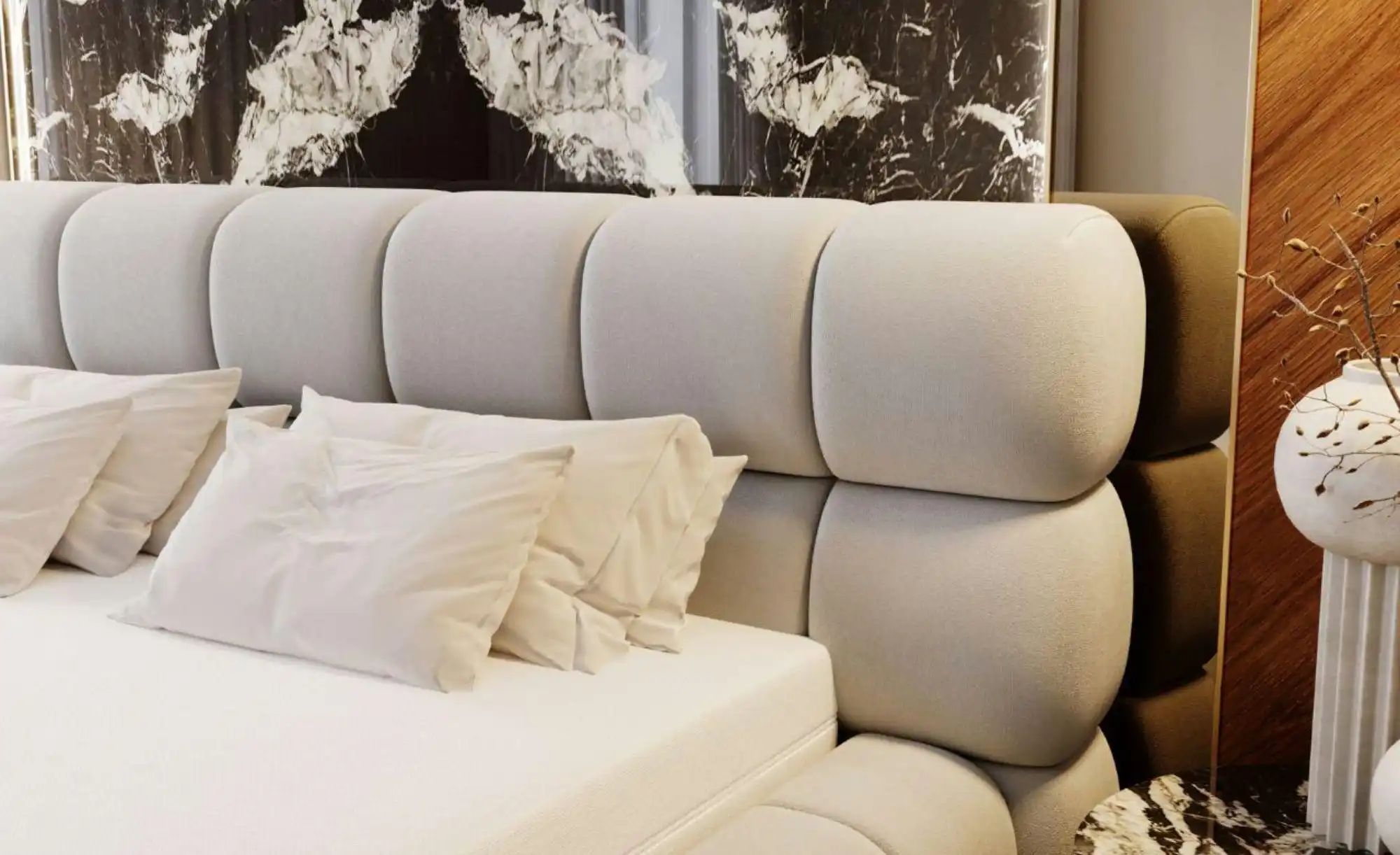 Polsterbett mit Stauraum Marlow ¦ grau ¦ Maße (cm): B: 247 H: 95 Betten > P günstig online kaufen