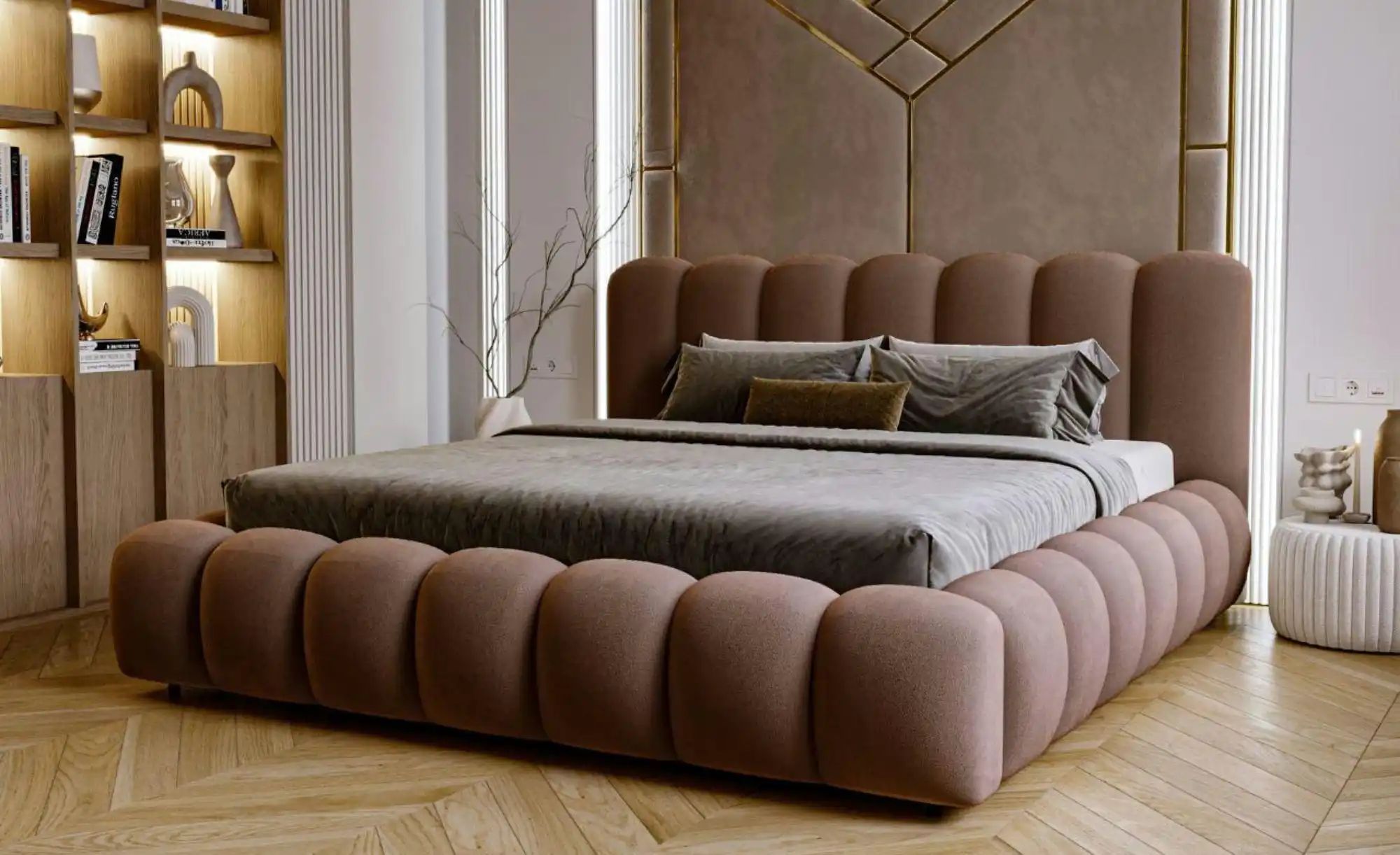 Polsterbett mit Stauraum Avianna ¦ braun ¦ Maße (cm): B: 202 H: 93 Betten > günstig online kaufen