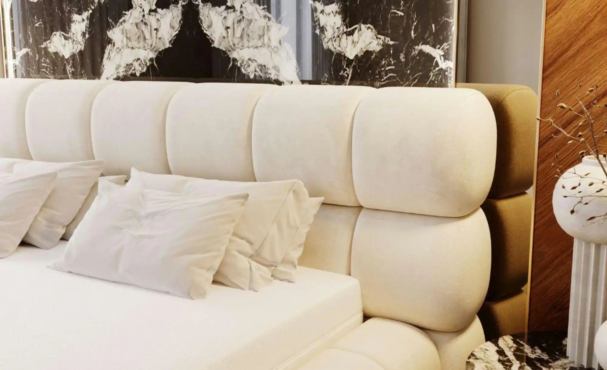 Polsterbett mit Stauraum Marlow ¦ beige ¦ Maße (cm): B: 247 H: 95 Betten > günstig online kaufen