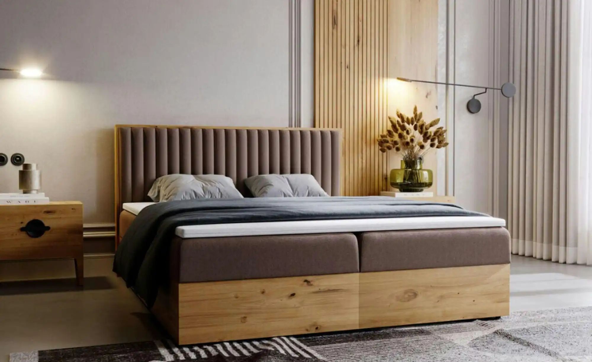 Boxbett mit Stauraum Forres ¦ braun ¦ Maße (cm): B: 165 H: 100 Betten > Pol günstig online kaufen