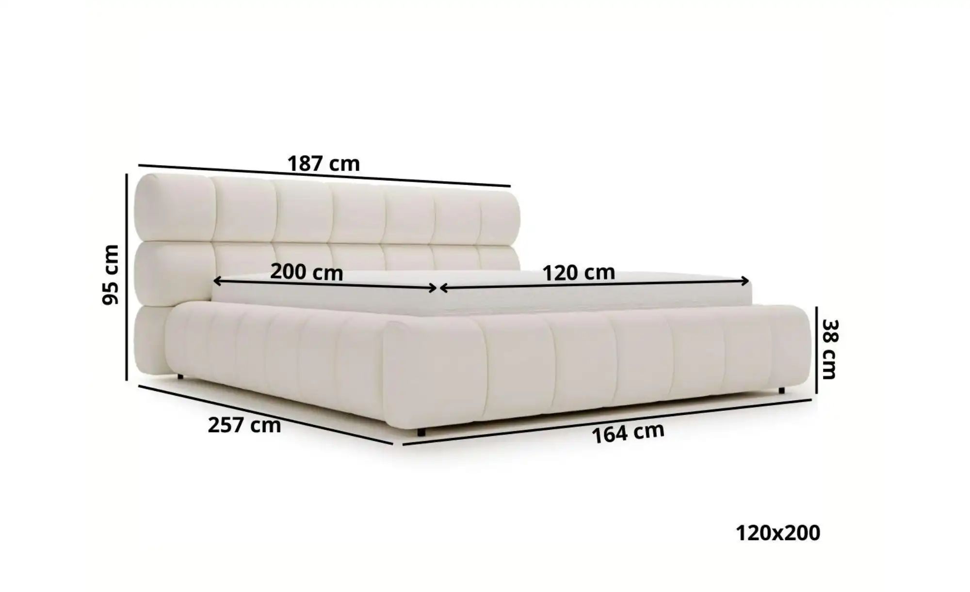 Polsterbett mit Stauraum Marlow ¦ grau ¦ Maße (cm): B: 247 H: 95 Betten > P günstig online kaufen