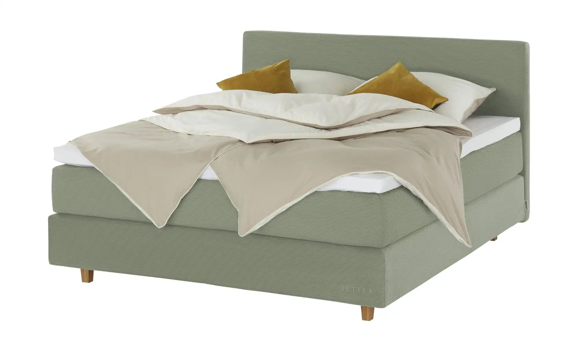 Jette Home Boxspringbett  Jette Flex ¦ grün ¦ Maße (cm): B: 145 H: 120,5 Be günstig online kaufen