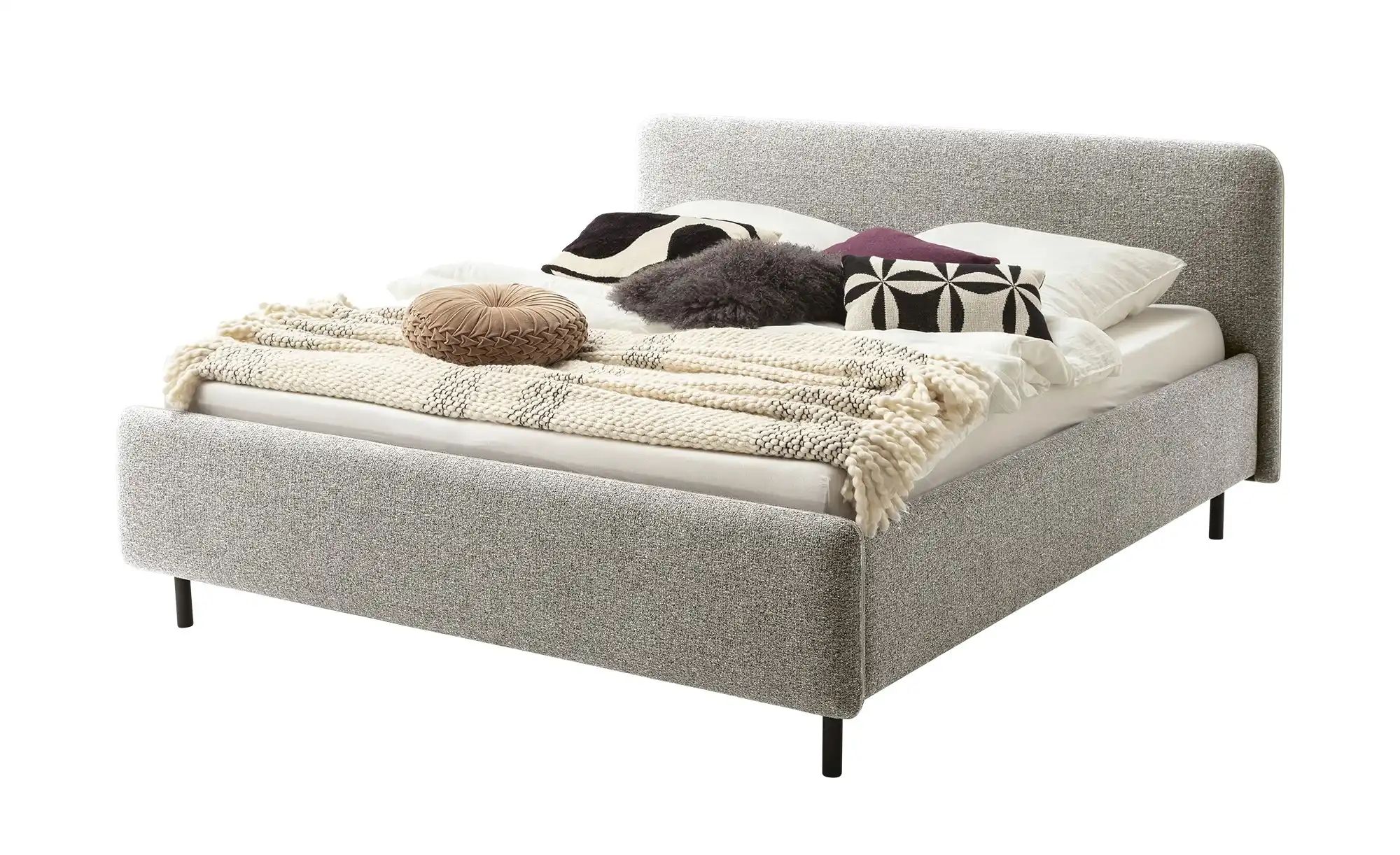 Polsterbett in meliertem Webstoff Primo ¦ beige ¦ Maße (cm): B: 204 H: 105 günstig online kaufen