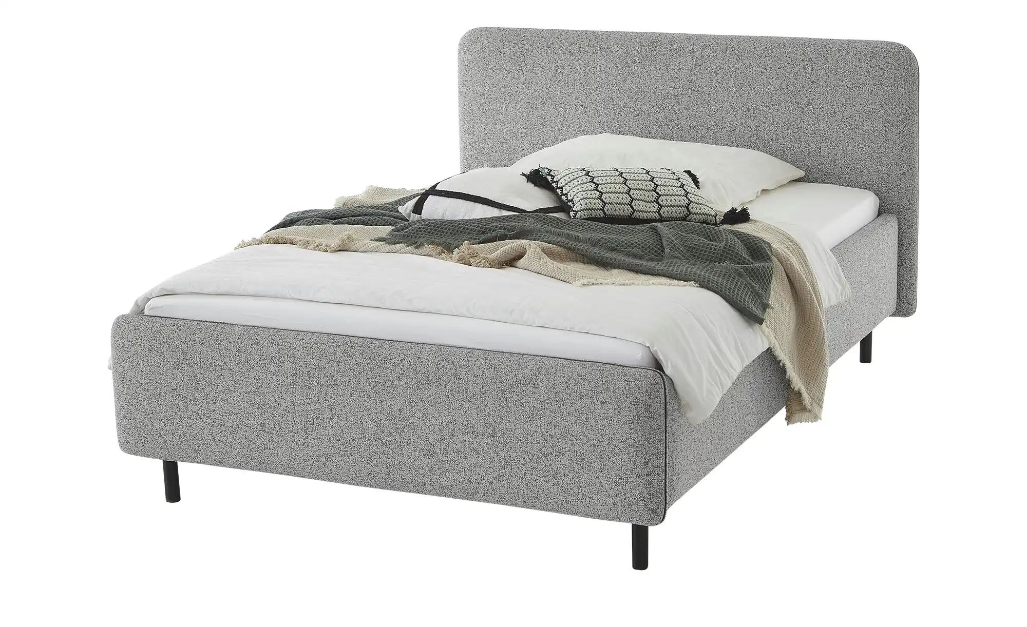 Polsterbett in meliertem Webstoff Primo  grau  Maße (cm): B: 164 H: 105 | 04255718438003