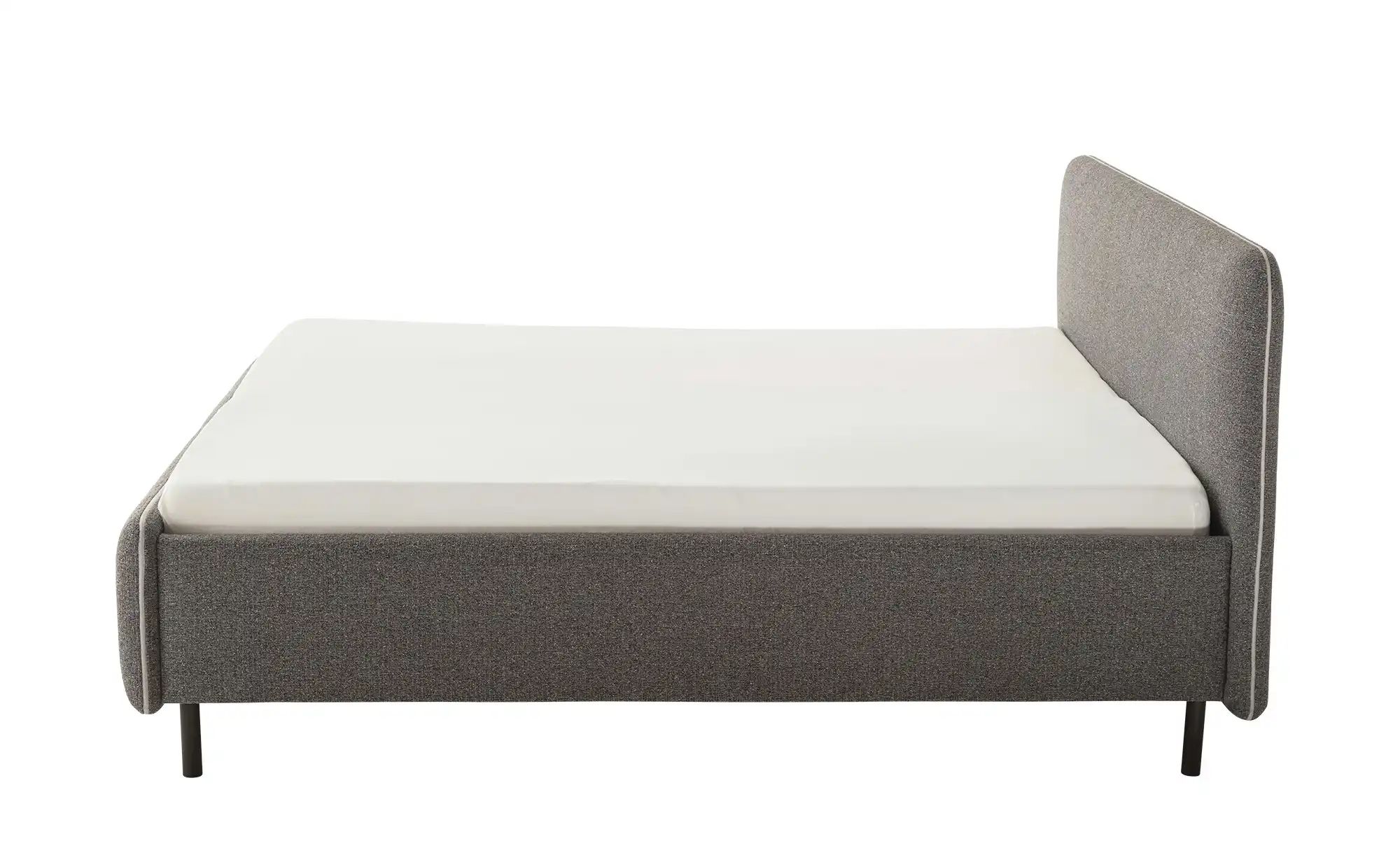 Polsterbett in meliertem Webstoff Primo ¦ schwarz ¦ Maße (cm): B: 184 H: 10 günstig online kaufen