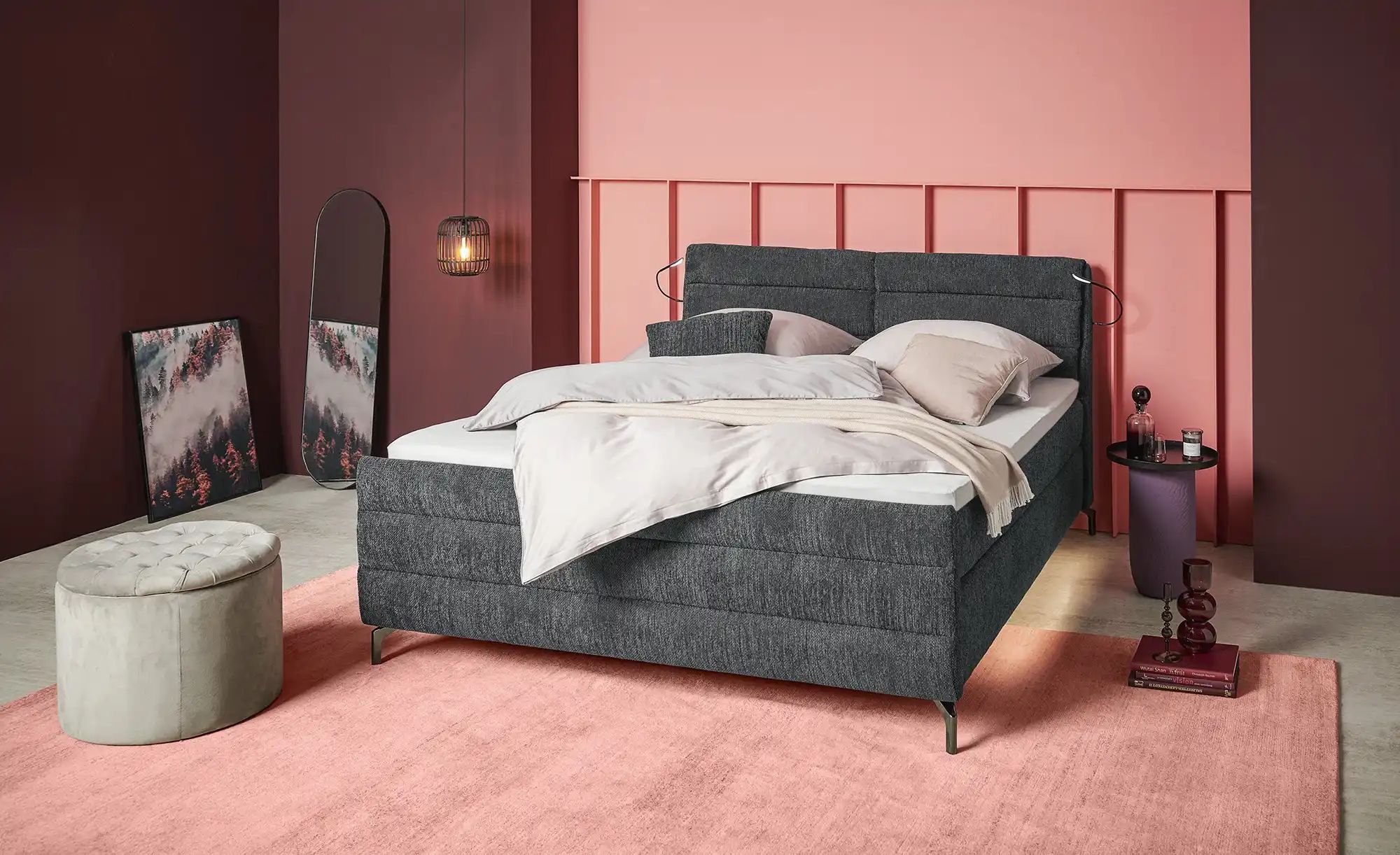 pop Boxspringbett  Maranello ¦ schwarz ¦ Maße (cm): B: 168 H: 116 Betten > günstig online kaufen