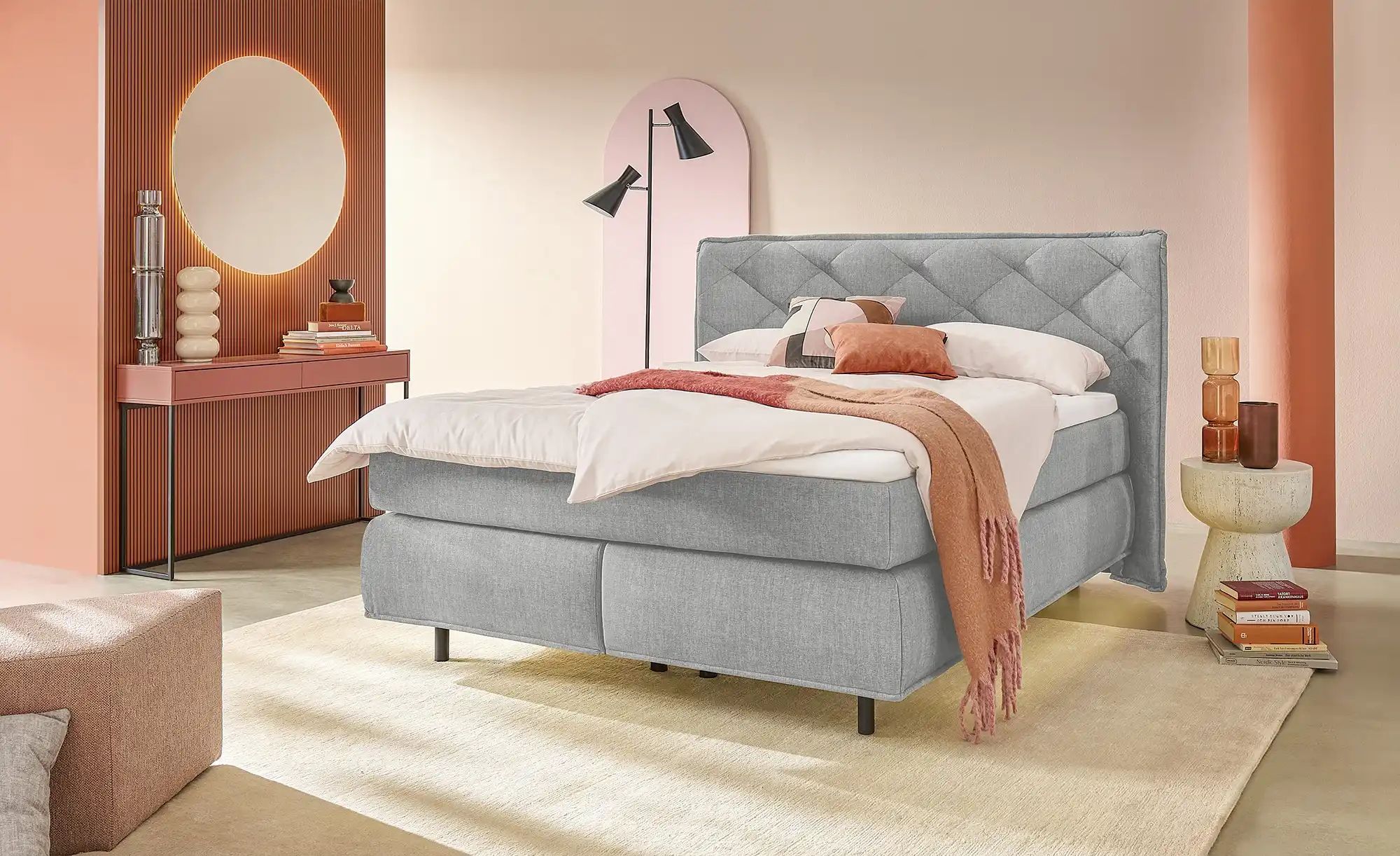 pop Boxspringbett  Babylon ¦ Maße (cm): B: 212 H: 125 Betten > Boxspringbet günstig online kaufen
