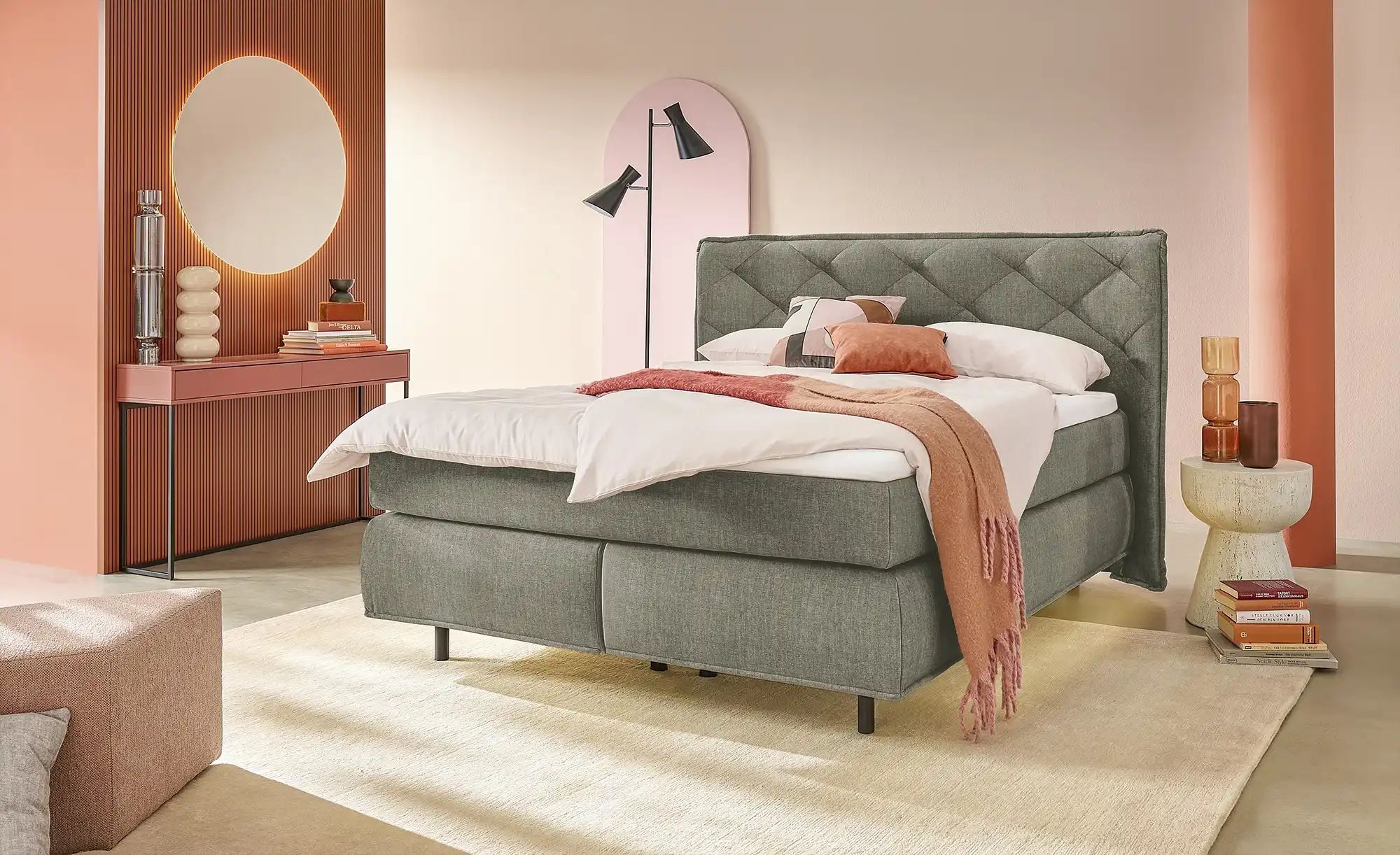 pop Boxspringbett  Babylon ¦ Maße (cm): B: 212 H: 125 Betten > Boxspringbet günstig online kaufen