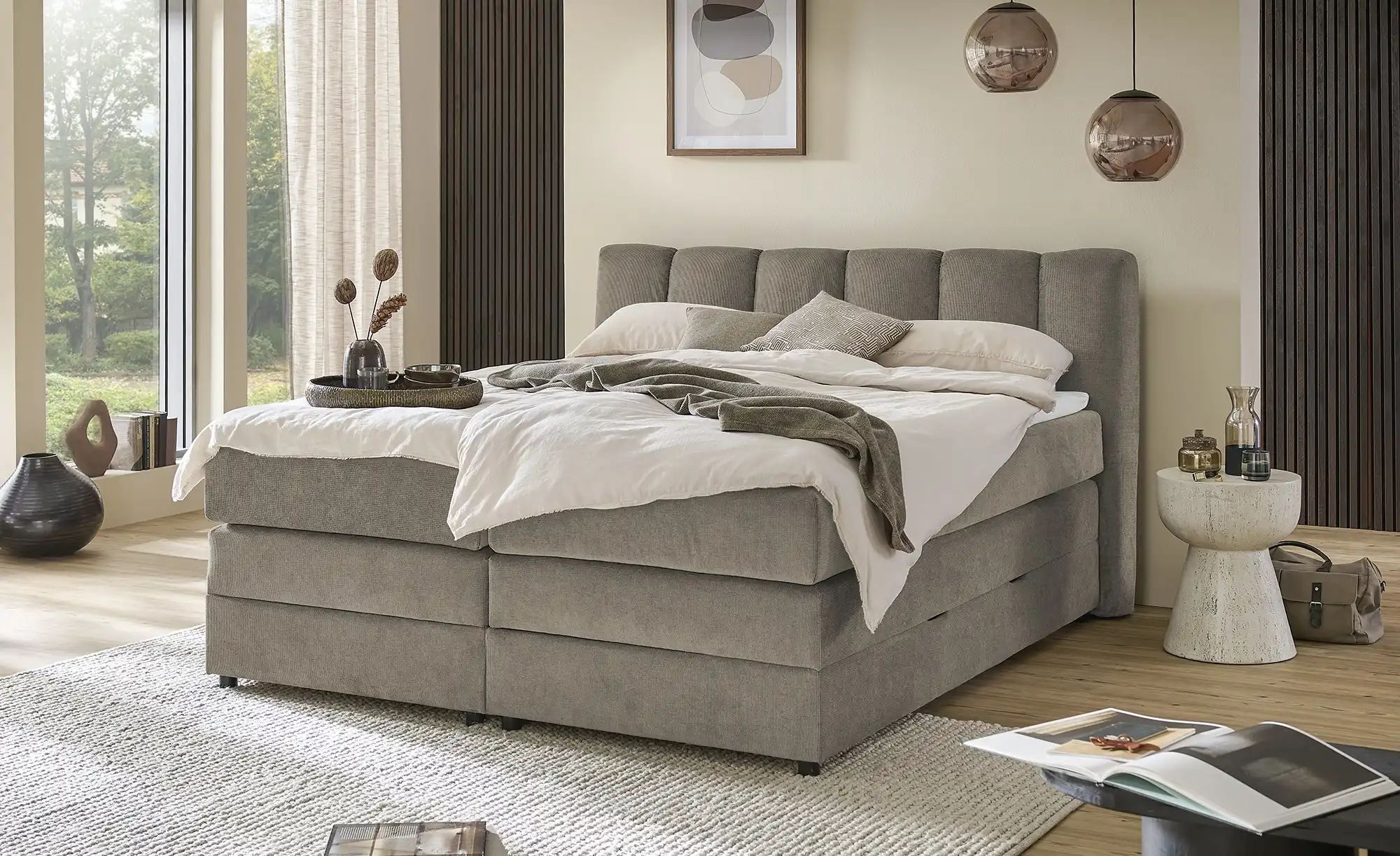 Thumbnail - Boxspringbett mit Bettkasten Claire ¦ braun ¦ Maße (cm): B: 196 H: 115 Betten > Komfortbetten - Höffner