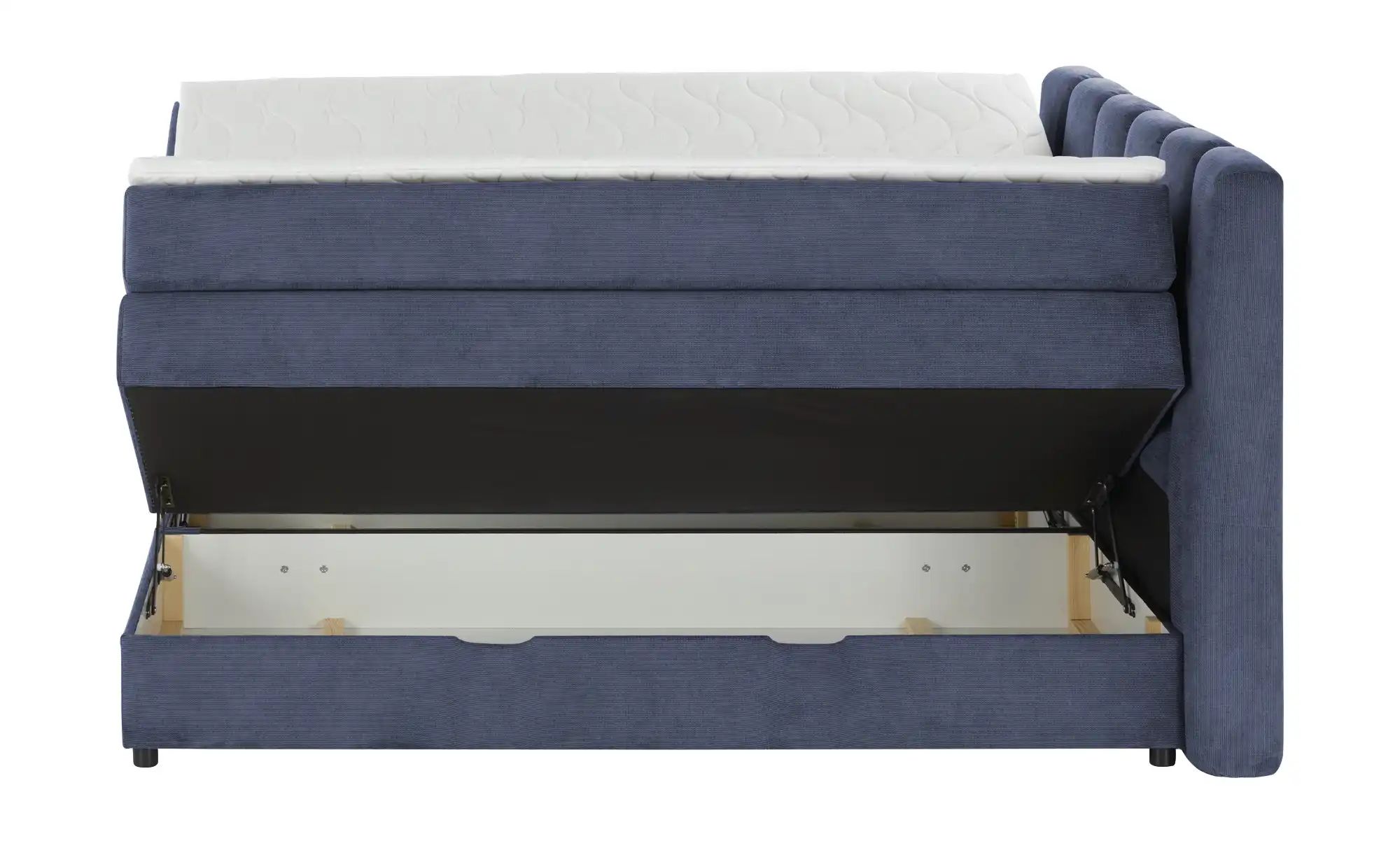 Thumbnail - Boxspringbett mit Bettkasten Claire ¦ blau ¦ Maße (cm): B: 176 H: 115 Betten > Boxspringbetten - Höffner