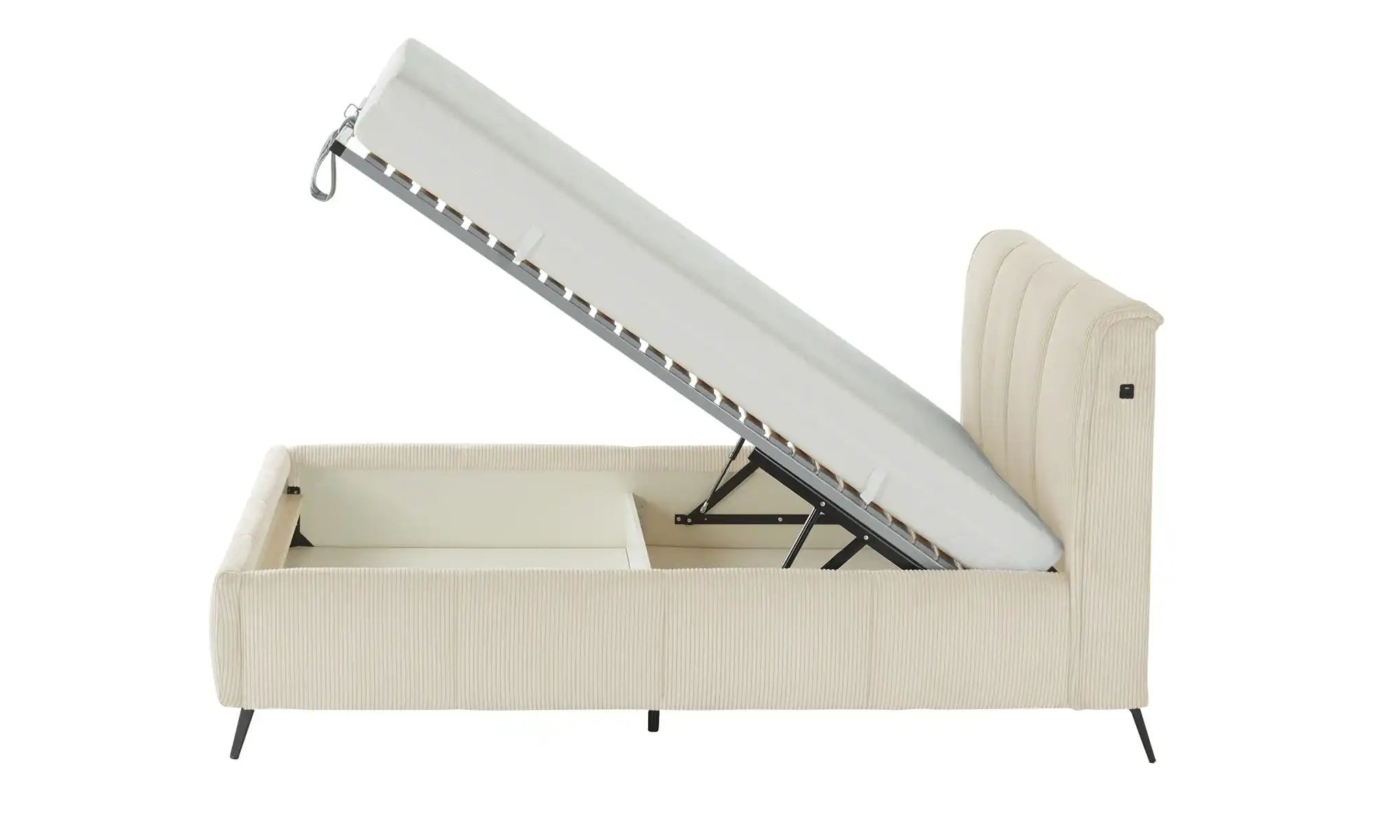 Thumbnail - pop Polsterbett mit Bettkasten Pamela ¦ beige ¦ Maße (cm): B: 160 H: 113 Betten > Komfortbetten - Höffner