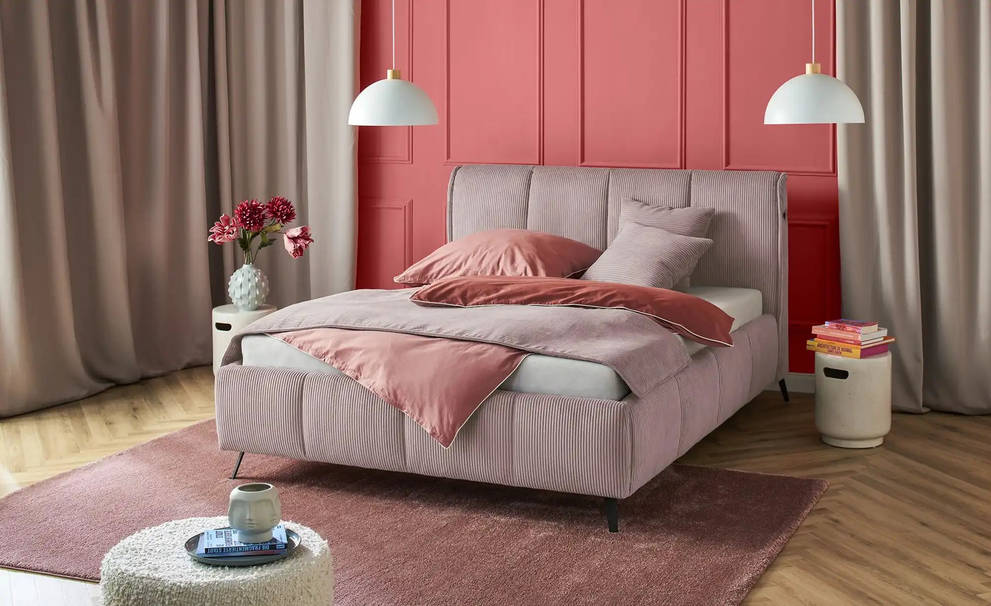 pop Polsterbett mit Bettkasten Pamela ¦ rosa/pink ¦ Maße (cm): B: 180 H: 11 günstig online kaufen