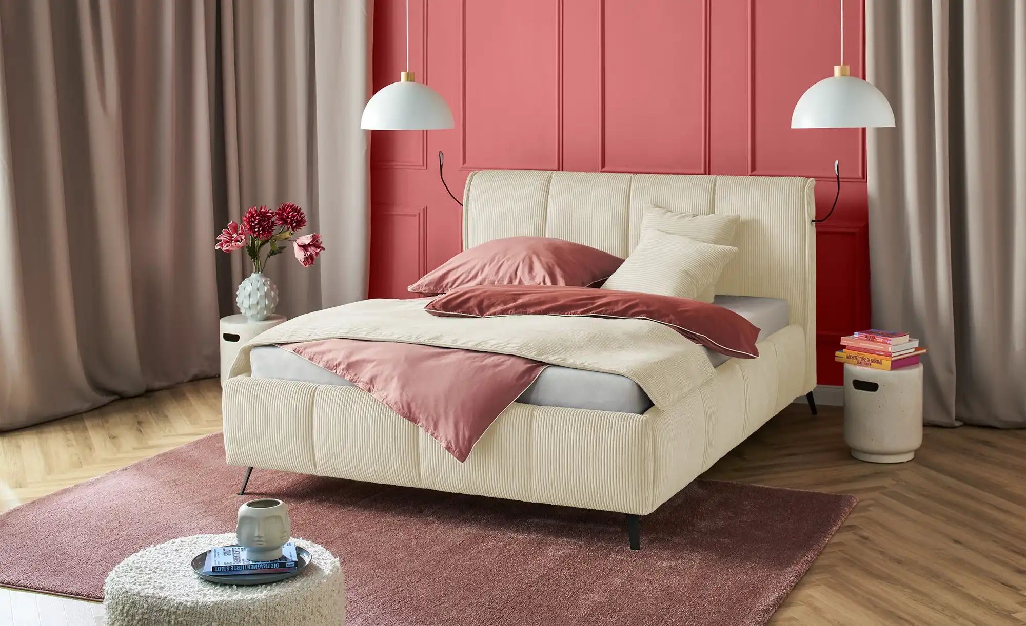 pop Polsterbett mit Bettkasten Pamela ¦ beige ¦ Maße (cm): B: 180 H: 113 Be günstig online kaufen