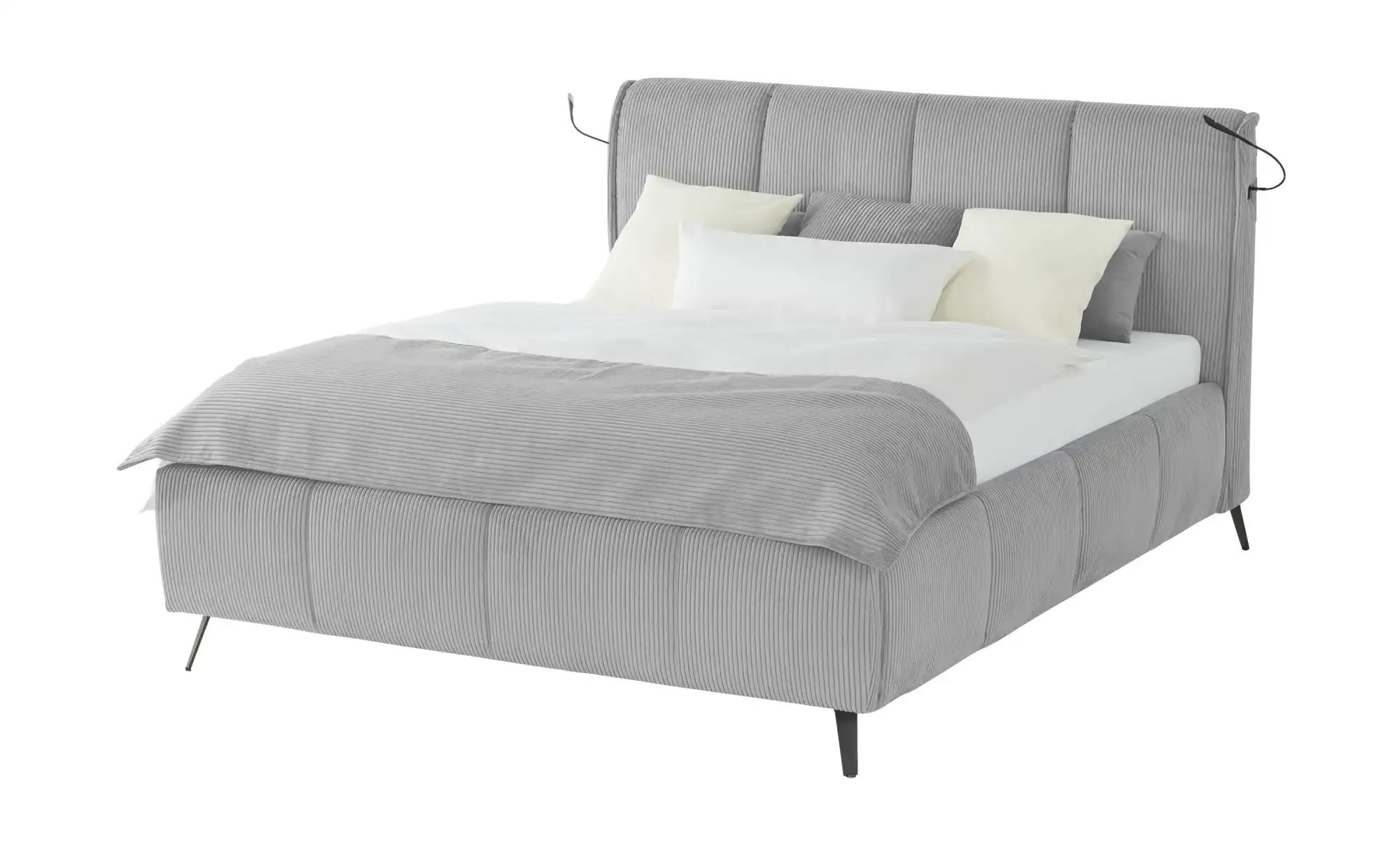 pop Polsterbett mit Bettkasten Pamela ¦ grau ¦ Maße (cm): B: 180 H: 113 Bet günstig online kaufen
