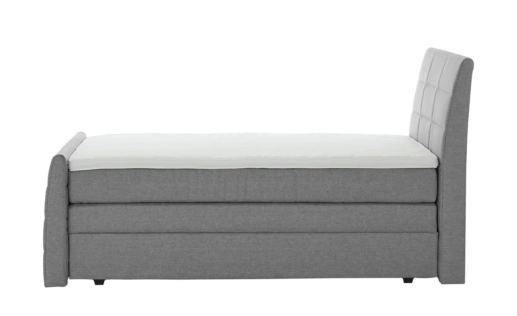 Boxspringbett mit Bettkasten und Topper Baron ¦ grau ¦ Maße (cm): B: 129 H: günstig online kaufen