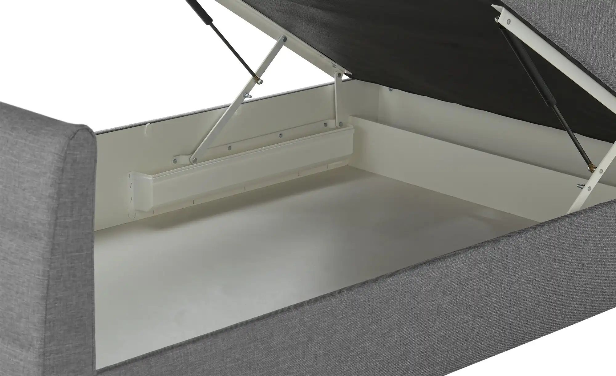 Boxspringbett mit Bettkasten und Topper Baron ¦ grau ¦ Maße (cm): B: 129 H: günstig online kaufen