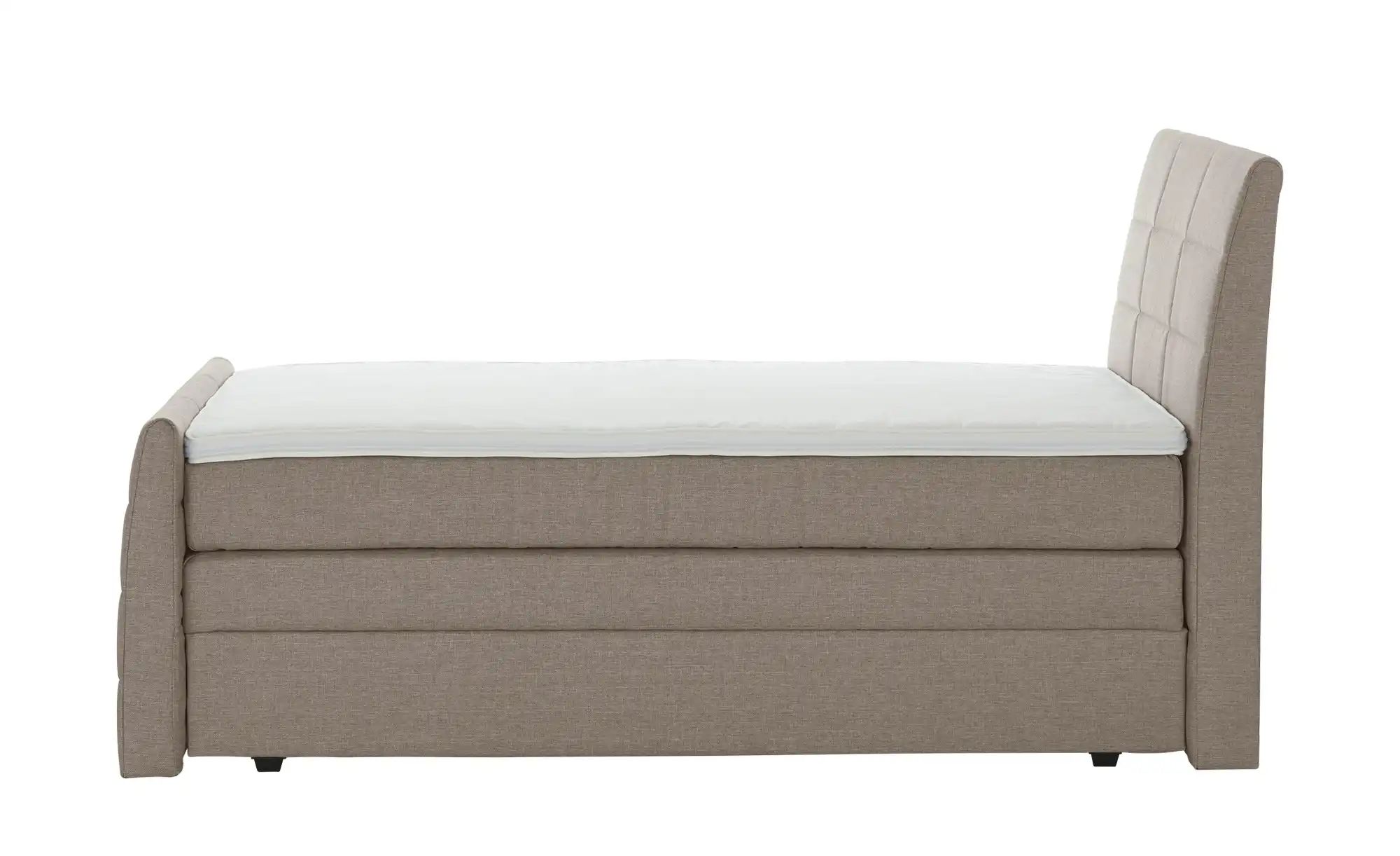 Boxspringbett mit Bettkasten und Topper Baron ¦ beige ¦ Maße (cm): B: 129 H günstig online kaufen