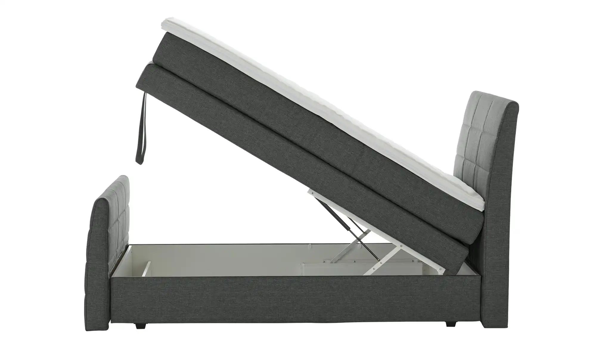 Boxspringbett mit Bettkasten und Topper Baron ¦ schwarz ¦ Maße (cm): B: 109 günstig online kaufen