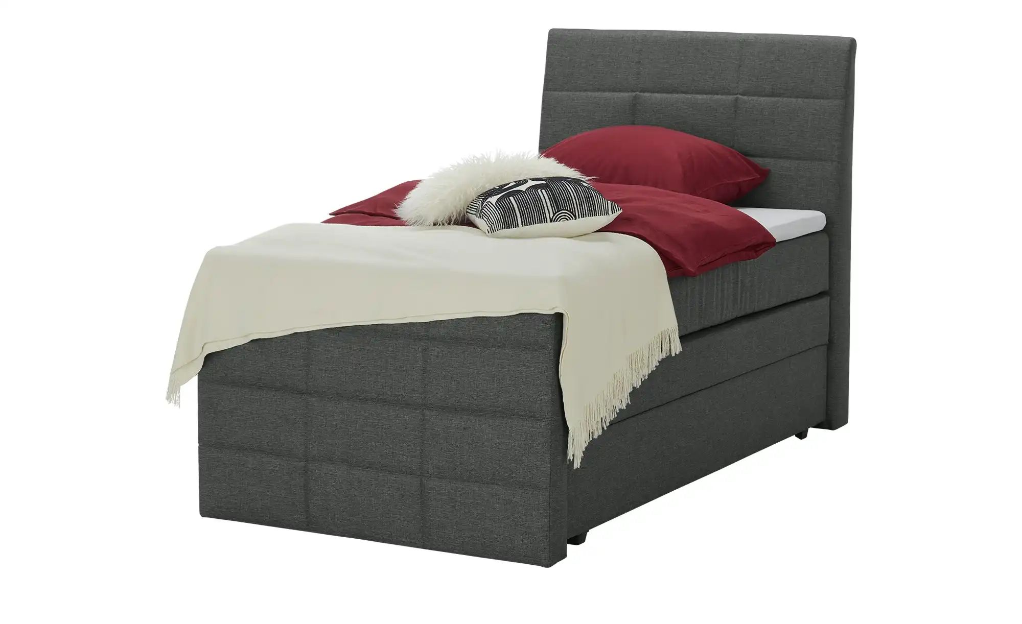 Boxspringbett mit Bettkasten und Topper Baron ¦ schwarz ¦ Maße (cm): B: 109 günstig online kaufen