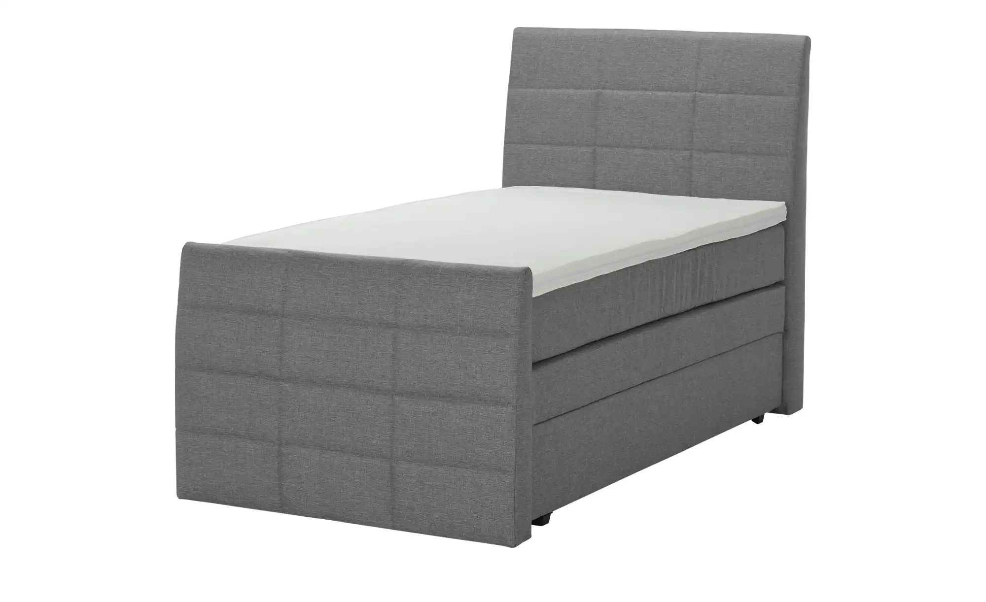 Boxspringbett mit Bettkasten und Topper Baron ¦ grau ¦ Maße (cm): B: 109 H: günstig online kaufen